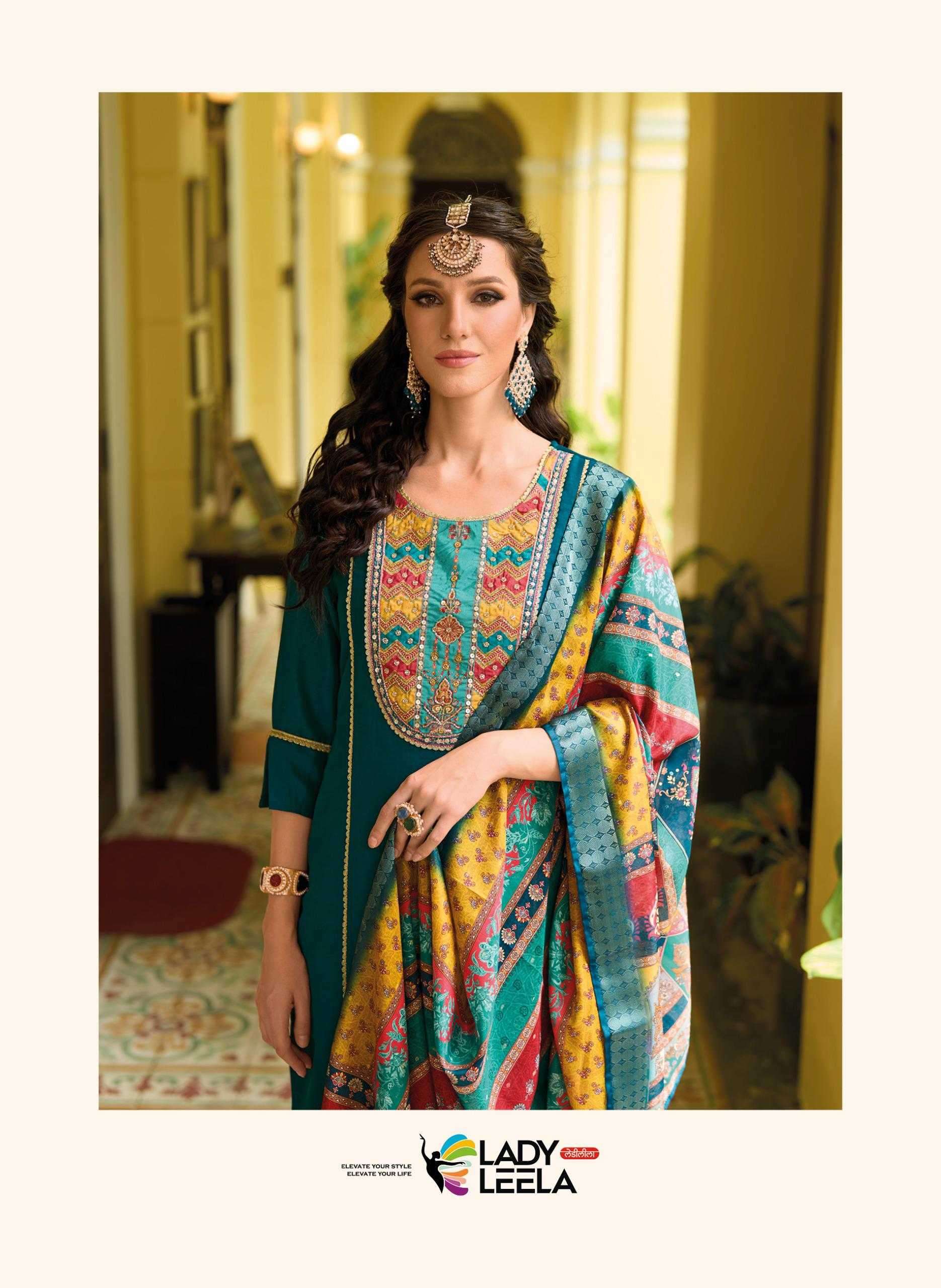 LADY LEELA PRESENTS ZEENAT READYMADE DESIGNER VICHITRA HANDWORK LADIES KURTIS CATALOG WHOLESALER AND EXPORTER 