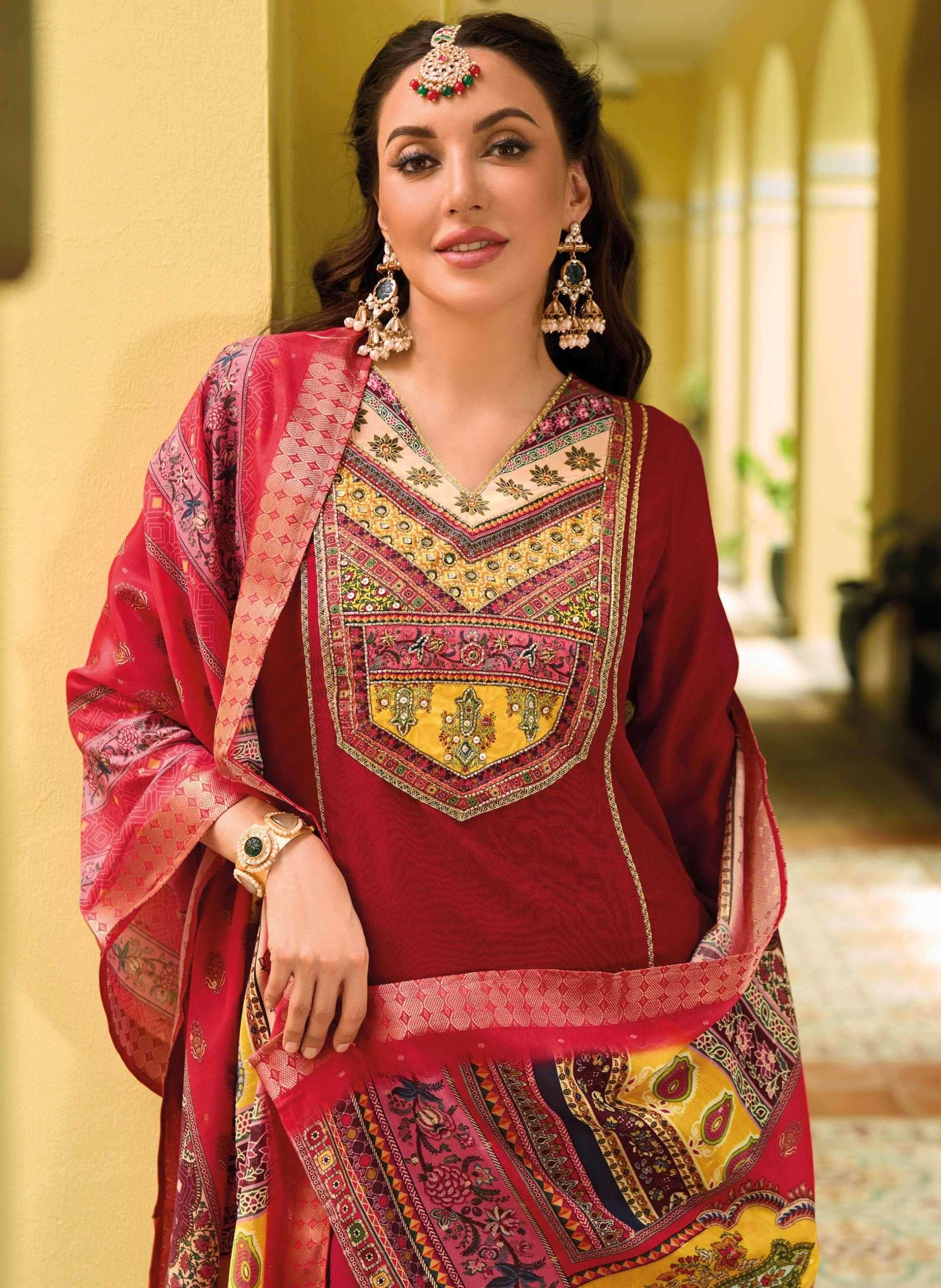 LADY LEELA PRESENTS ZEENAT READYMADE DESIGNER VICHITRA HANDWORK LADIES KURTIS CATALOG WHOLESALER AND EXPORTER 