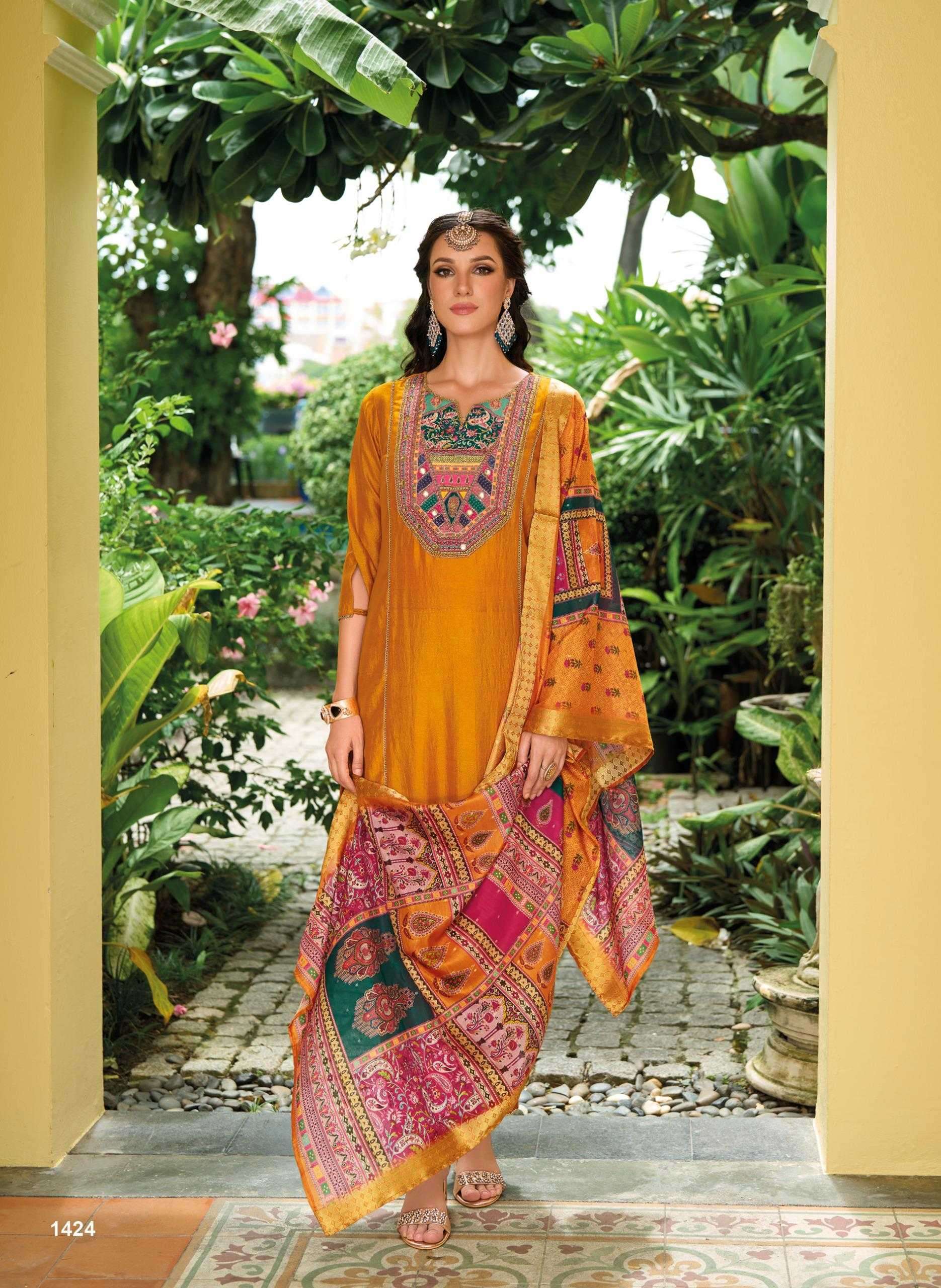 LADY LEELA PRESENTS ZEENAT READYMADE DESIGNER VICHITRA HANDWORK LADIES KURTIS CATALOG WHOLESALER AND EXPORTER 