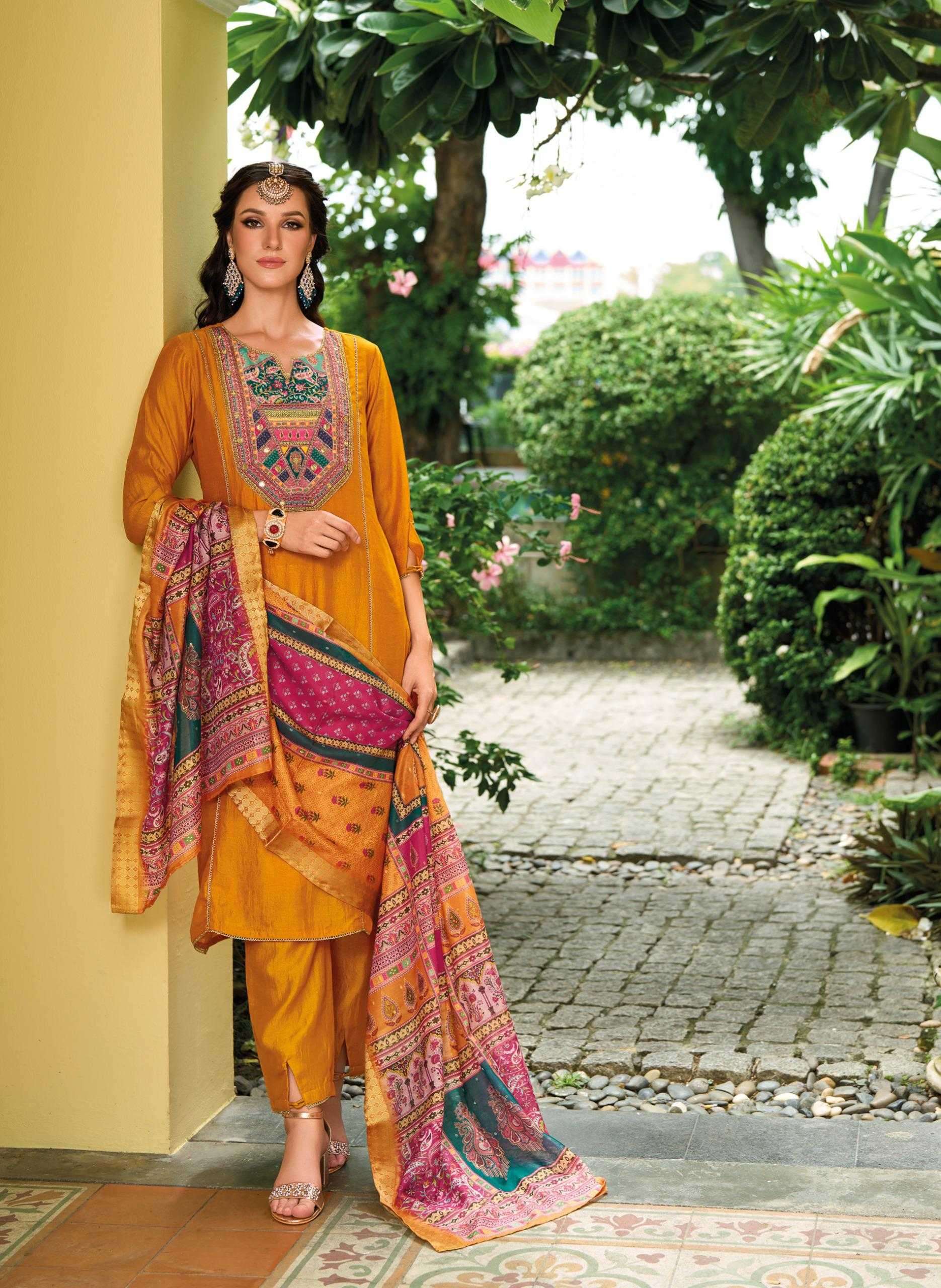 LADY LEELA PRESENTS ZEENAT READYMADE DESIGNER VICHITRA HANDWORK LADIES KURTIS CATALOG WHOLESALER AND EXPORTER 