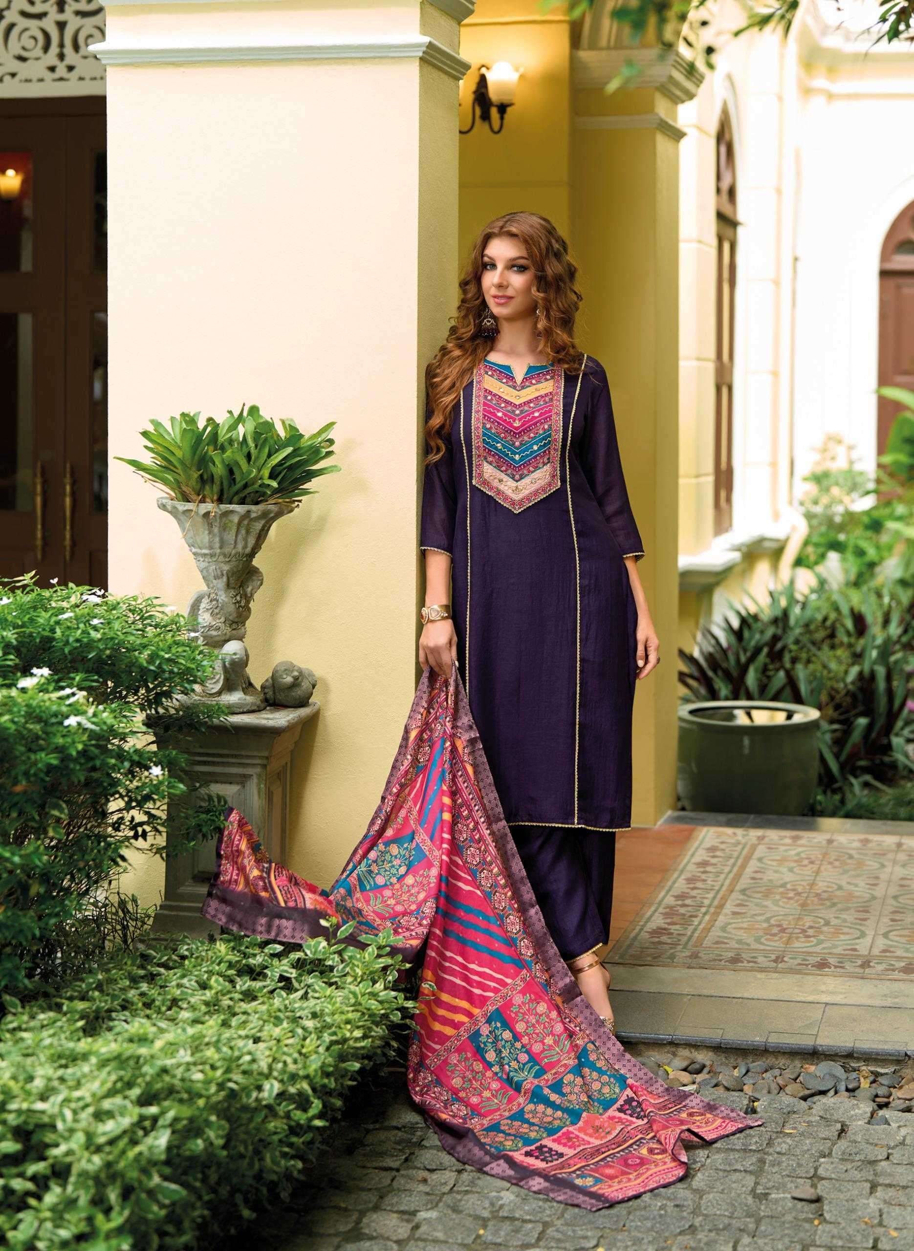 LADY LEELA PRESENTS ZEENAT READYMADE DESIGNER VICHITRA HANDWORK LADIES KURTIS CATALOG WHOLESALER AND EXPORTER 