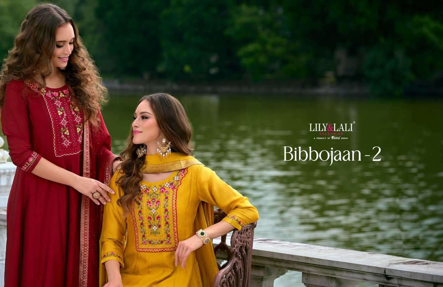 LILY & LALI PRESENTS BIBBOJAAN VOL-2 EMBROIDERY VICHITRA SILK READYMADE SUITS CATALOG WHOLESALER AND EXPORTER 