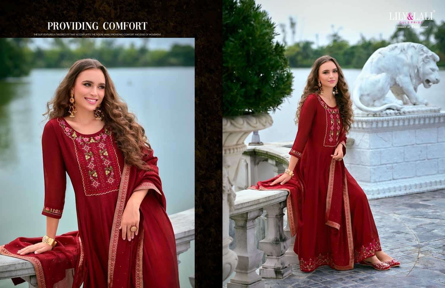 LILY & LALI PRESENTS BIBBOJAAN VOL-2 EMBROIDERY VICHITRA SILK READYMADE SUITS CATALOG WHOLESALER AND EXPORTER 