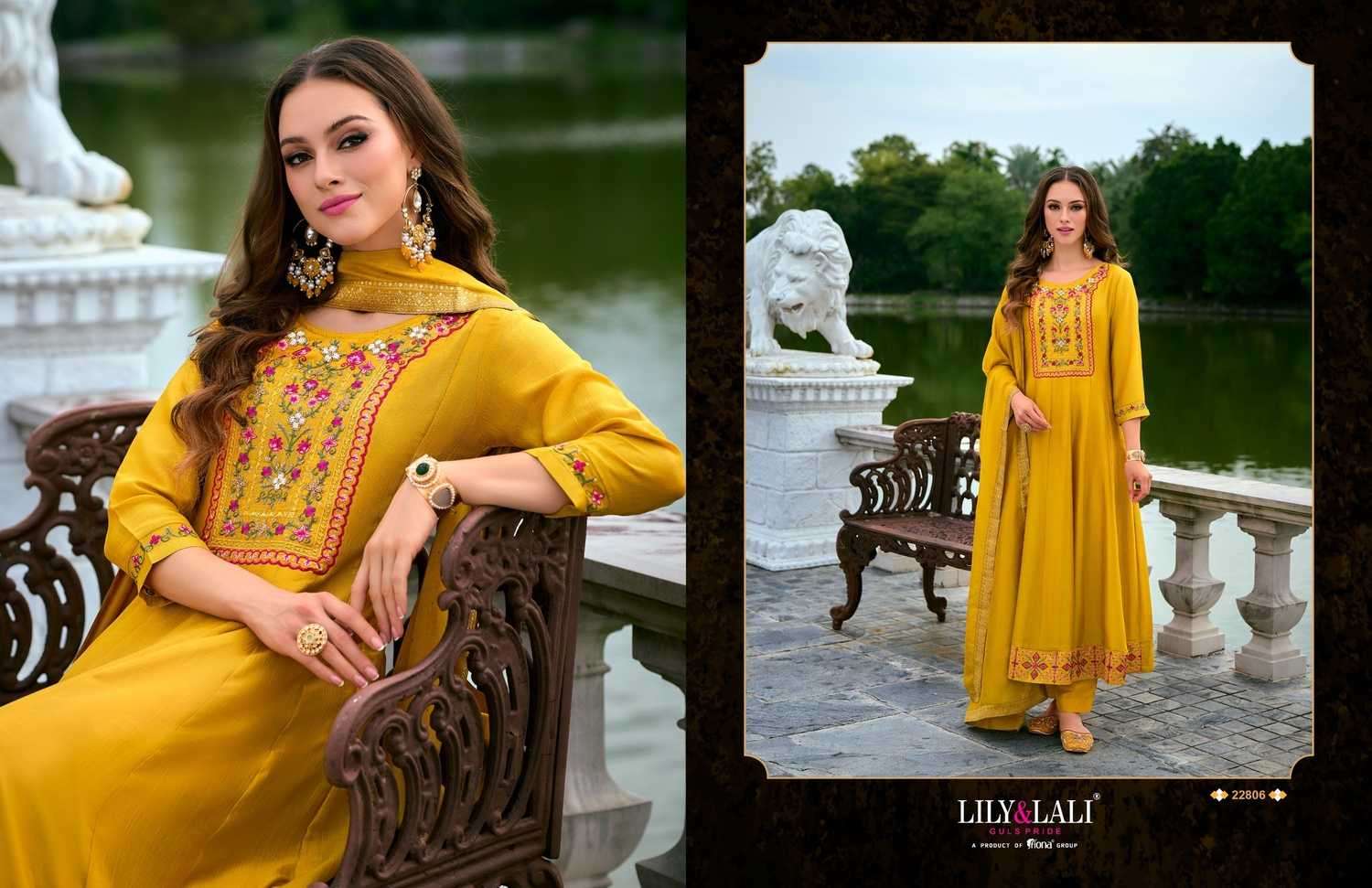 LILY & LALI PRESENTS BIBBOJAAN VOL-2 EMBROIDERY VICHITRA SILK READYMADE SUITS CATALOG WHOLESALER AND EXPORTER 