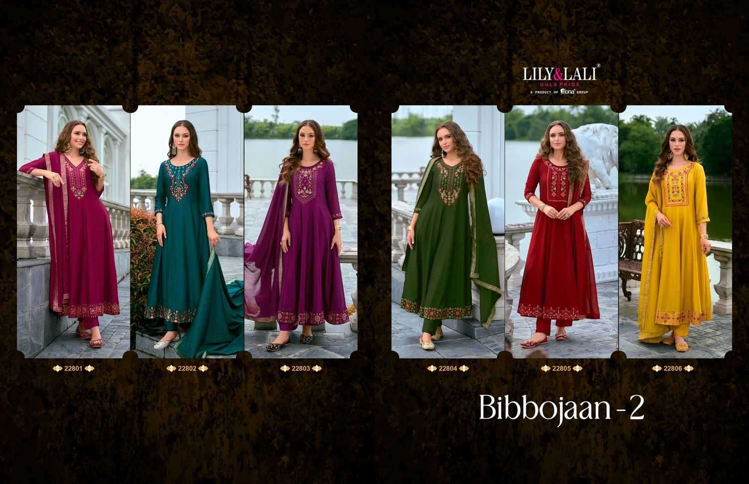 LILY & LALI PRESENTS BIBBOJAAN VOL-2 EMBROIDERY VICHITRA SILK READYMADE SUITS CATALOG WHOLESALER AND EXPORTER 