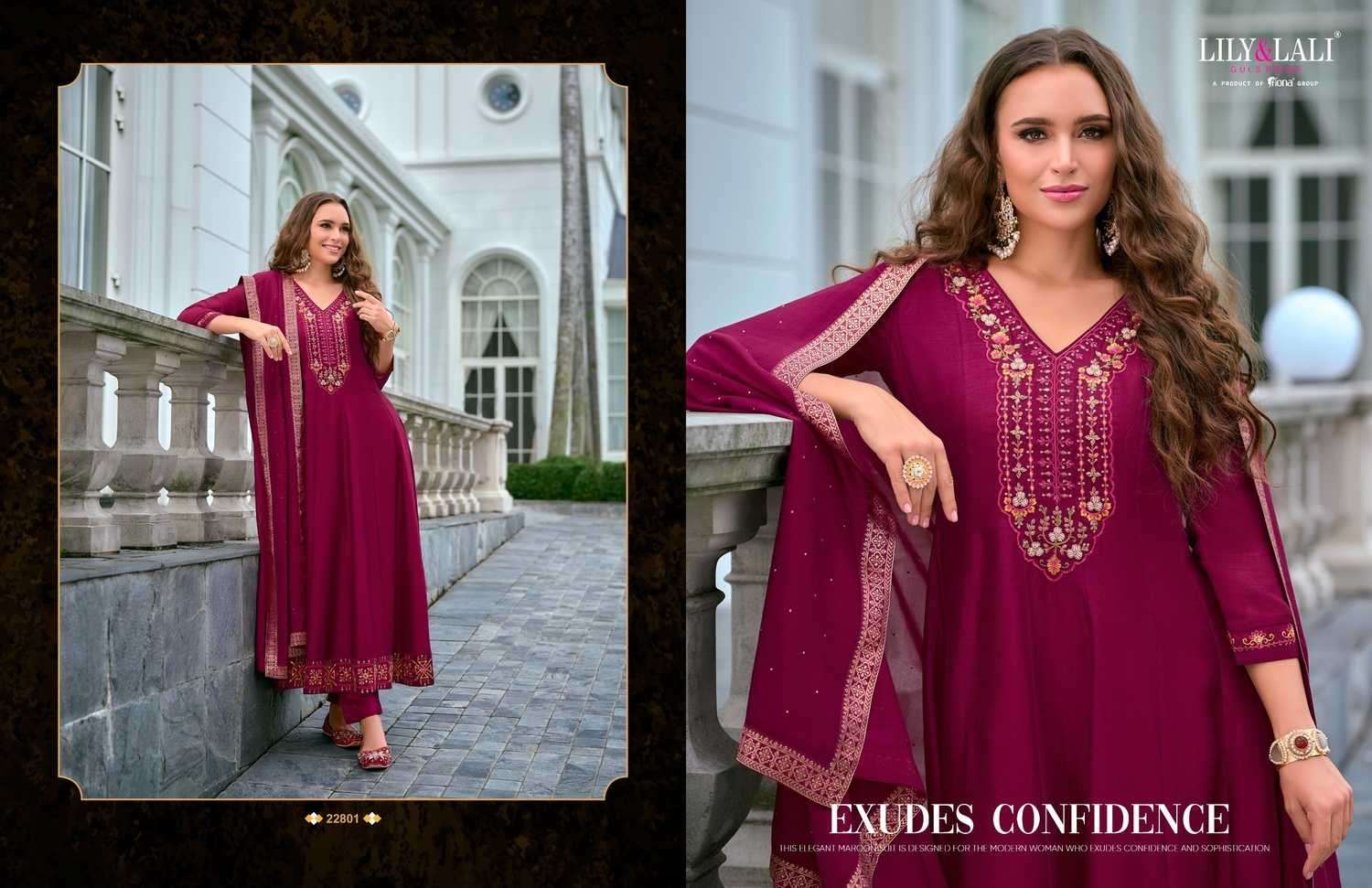 LILY & LALI PRESENTS BIBBOJAAN VOL-2 EMBROIDERY VICHITRA SILK READYMADE SUITS CATALOG WHOLESALER AND EXPORTER 