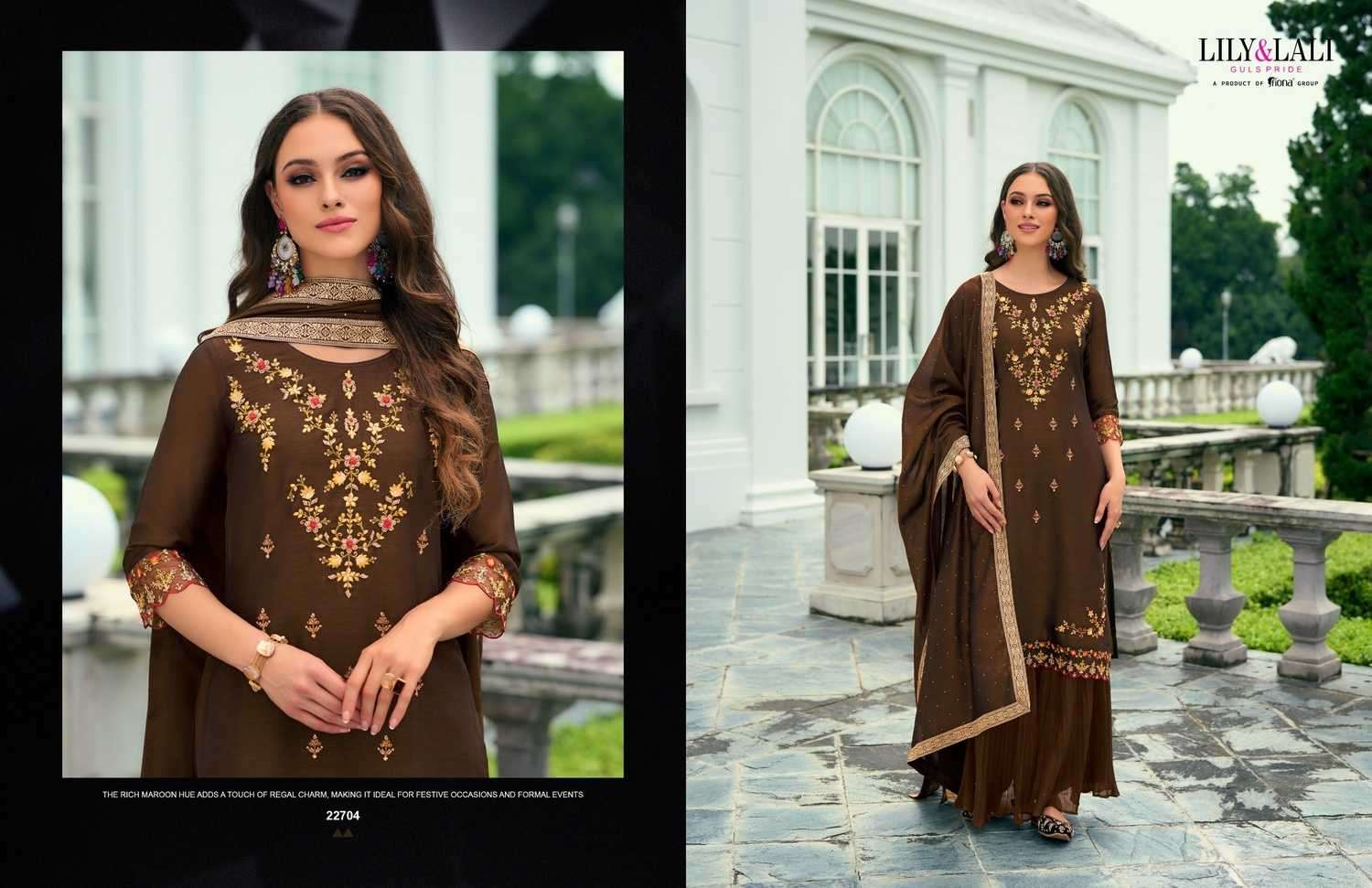 LILY & LALI PRESENTS MALANG VOL-2 VICHITRA SILK EMBROIDERY READYMADE SUITS CATALOG WHOLESALER AND EXPORTER 