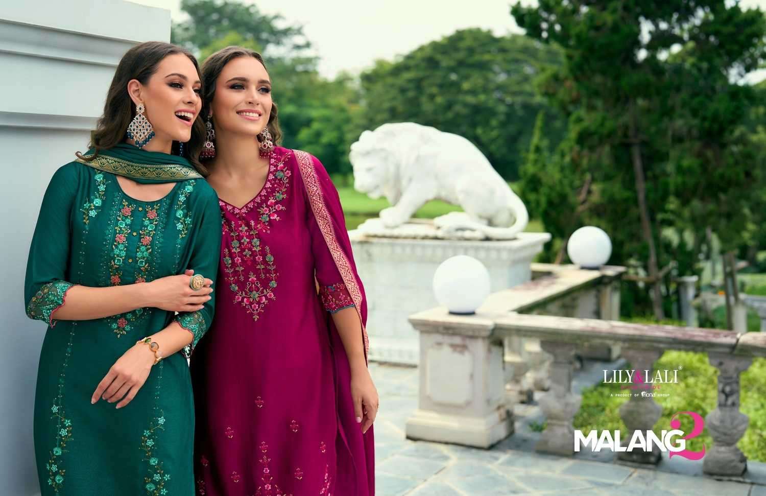 LILY & LALI PRESENTS MALANG VOL-2 VICHITRA SILK EMBROIDERY READYMADE SUITS CATALOG WHOLESALER AND EXPORTER 