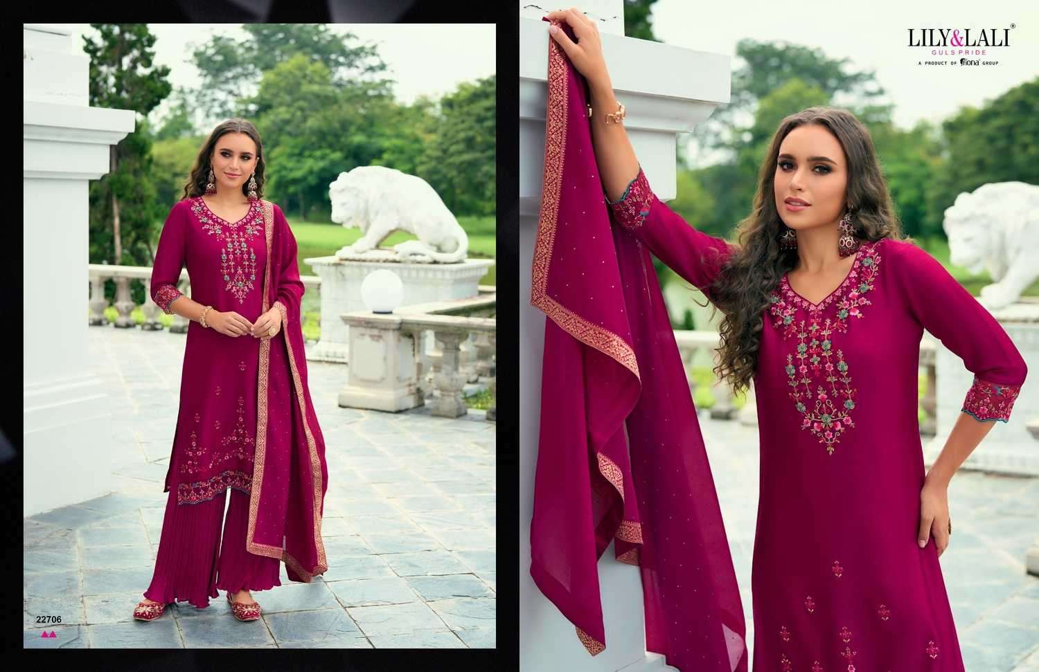 LILY & LALI PRESENTS MALANG VOL-2 VICHITRA SILK EMBROIDERY READYMADE SUITS CATALOG WHOLESALER AND EXPORTER 