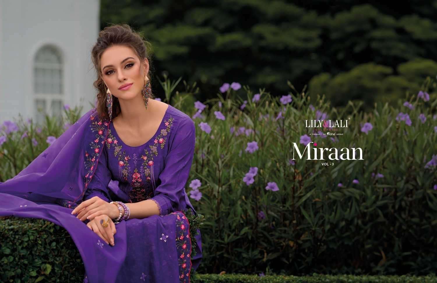 LILY & LALI PRESENTS MIRAAN VOL-3 VISCOSE SILK HANDWORK READYMADE 3PCS DRESS CATALOG WHOLESALER AND EXPORTER 