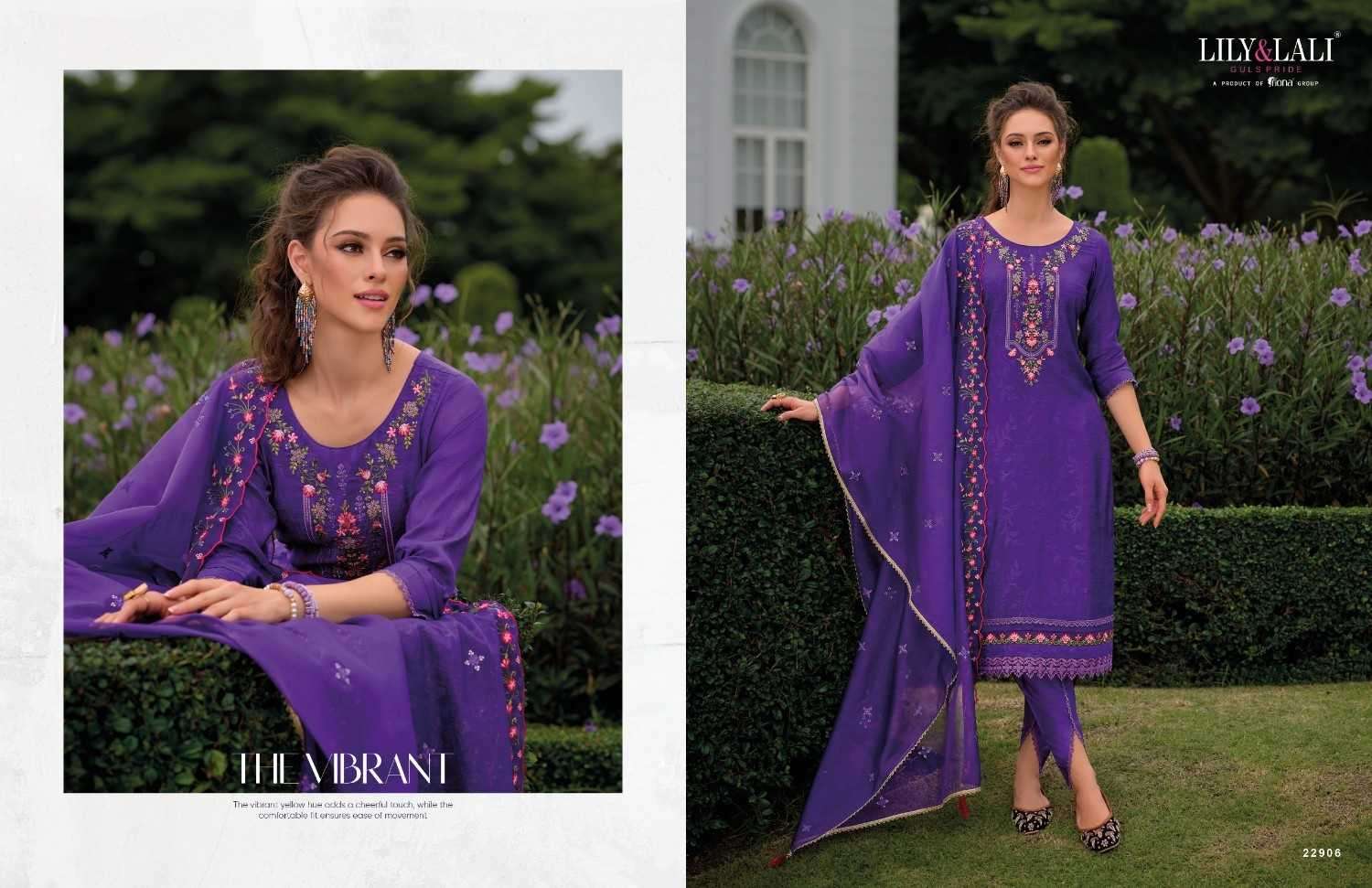 LILY & LALI PRESENTS MIRAAN VOL-3 VISCOSE SILK HANDWORK READYMADE 3PCS DRESS CATALOG WHOLESALER AND EXPORTER 