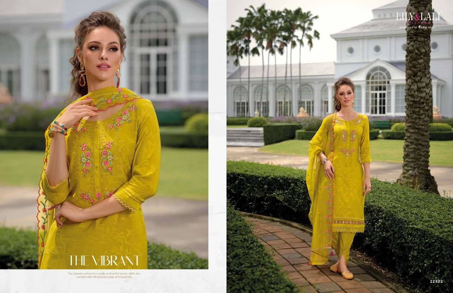LILY & LALI PRESENTS MIRAAN VOL-3 VISCOSE SILK HANDWORK READYMADE 3PCS DRESS CATALOG WHOLESALER AND EXPORTER 