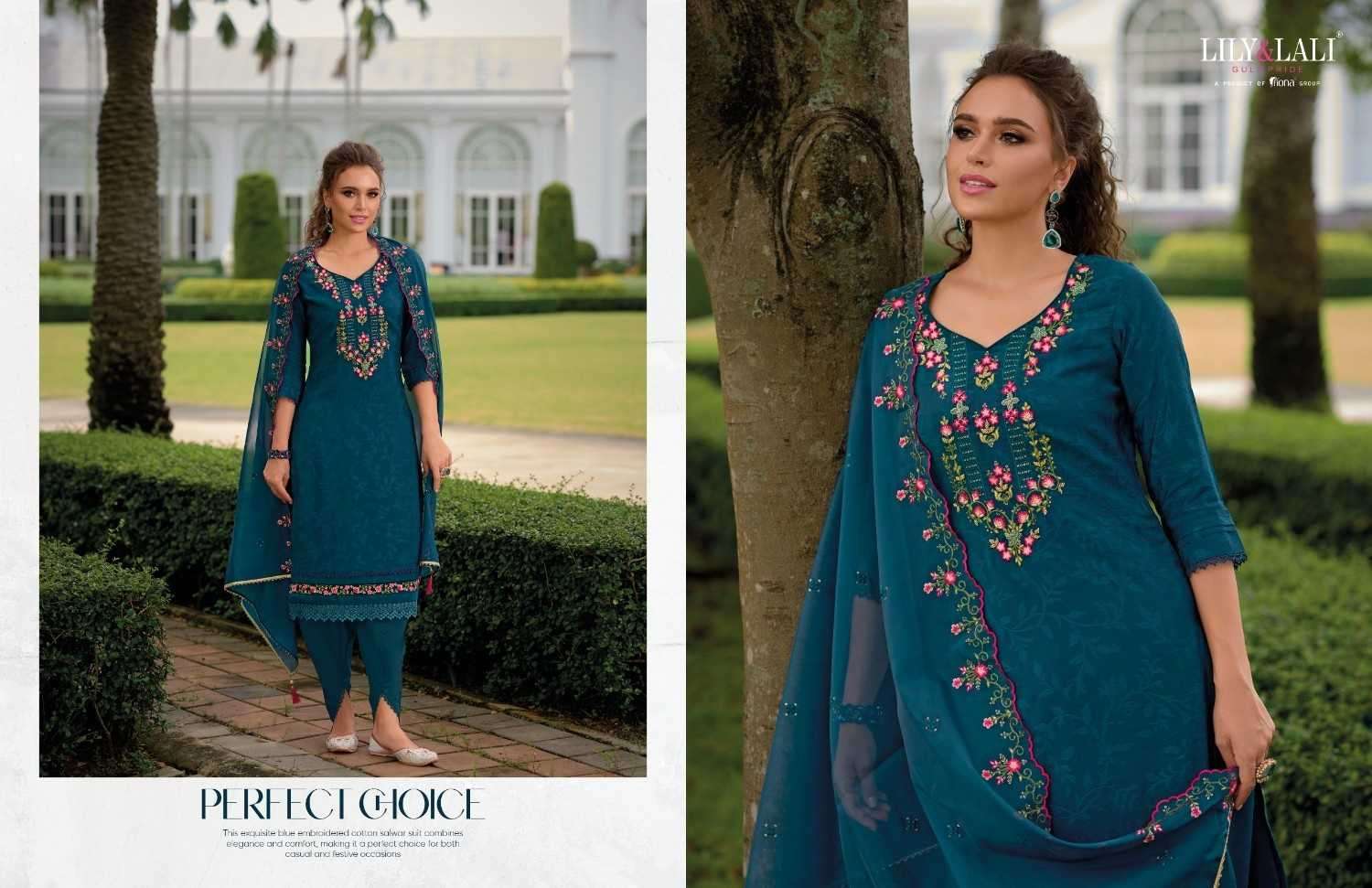 LILY & LALI PRESENTS MIRAAN VOL-3 VISCOSE SILK HANDWORK READYMADE 3PCS DRESS CATALOG WHOLESALER AND EXPORTER 