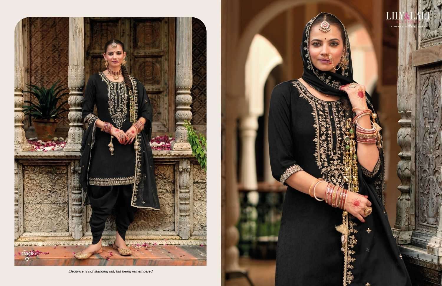 LILY & LALI PRESENTS REAL TULIP VISCOSE JACQUARD FULL STITCH FESTIVE TULIP PANT KURTI WITH DUPATTA CATALOG WHOLESALER AND EXPORTER 