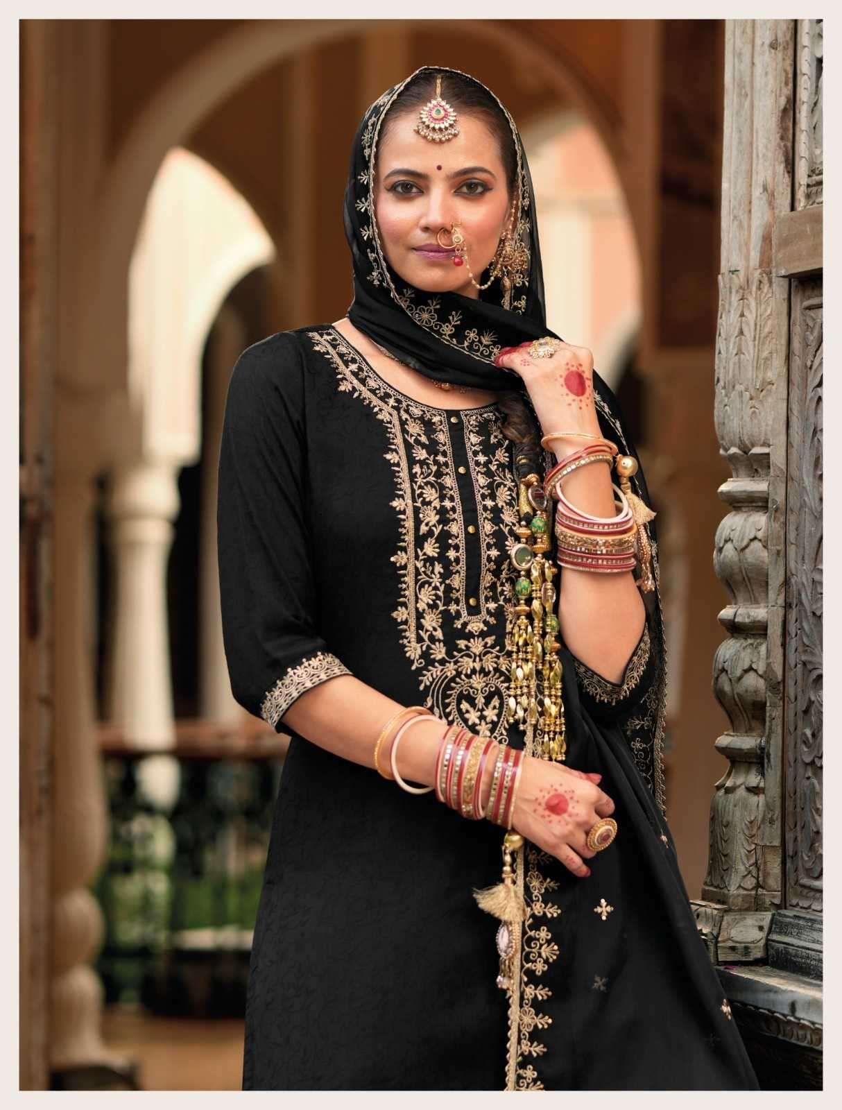LILY & LALI PRESENTS REAL TULIP VISCOSE JACQUARD FULL STITCH FESTIVE TULIP PANT KURTI WITH DUPATTA CATALOG WHOLESALER AND EXPORTER 