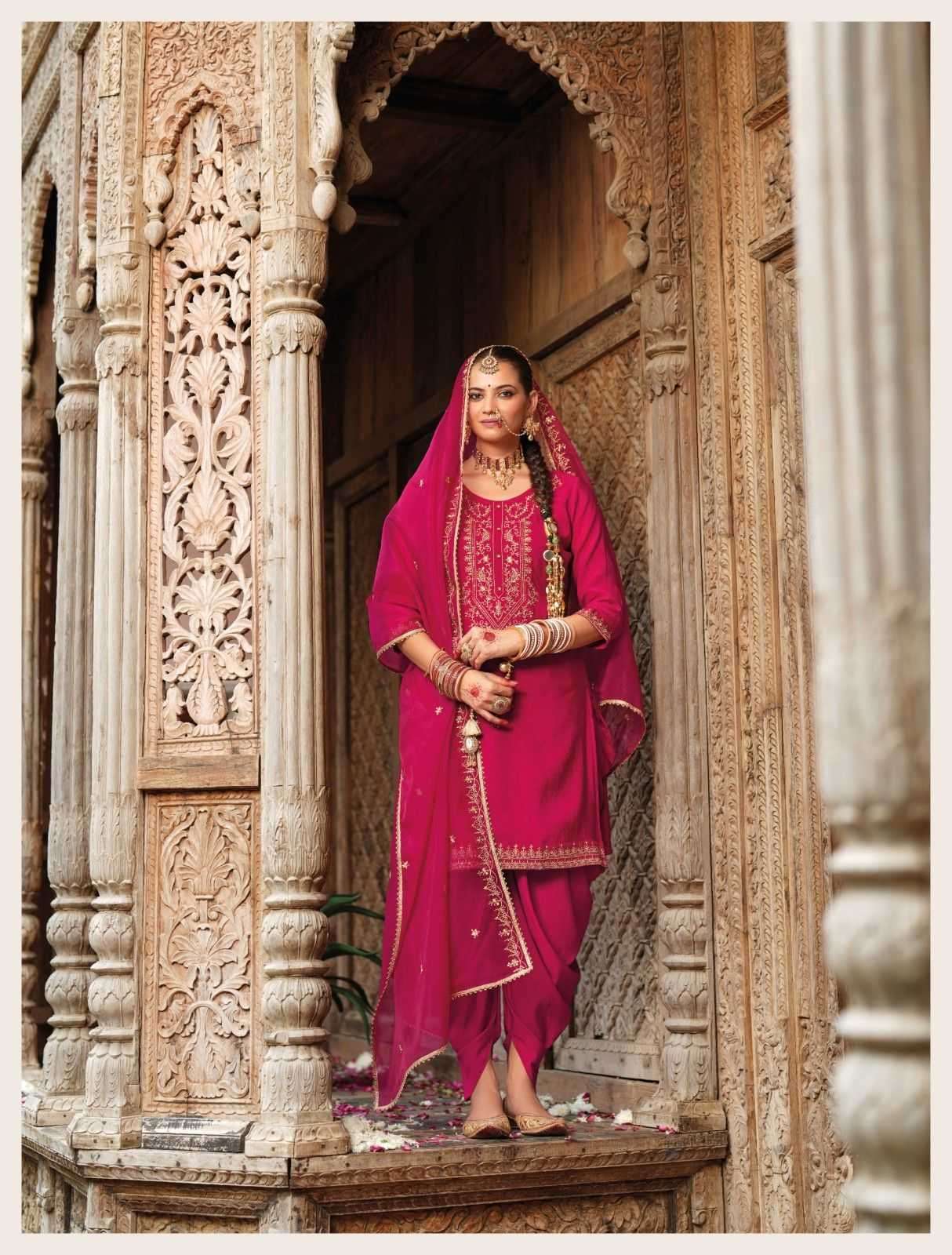 LILY & LALI PRESENTS REAL TULIP VISCOSE JACQUARD FULL STITCH FESTIVE TULIP PANT KURTI WITH DUPATTA CATALOG WHOLESALER AND EXPORTER 