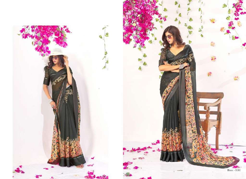 MAHAMANI CREATION PRESENTS AASMA DULLMOSS SATIN SAREES CATALOG WHOLESALER AND EXPORTER 