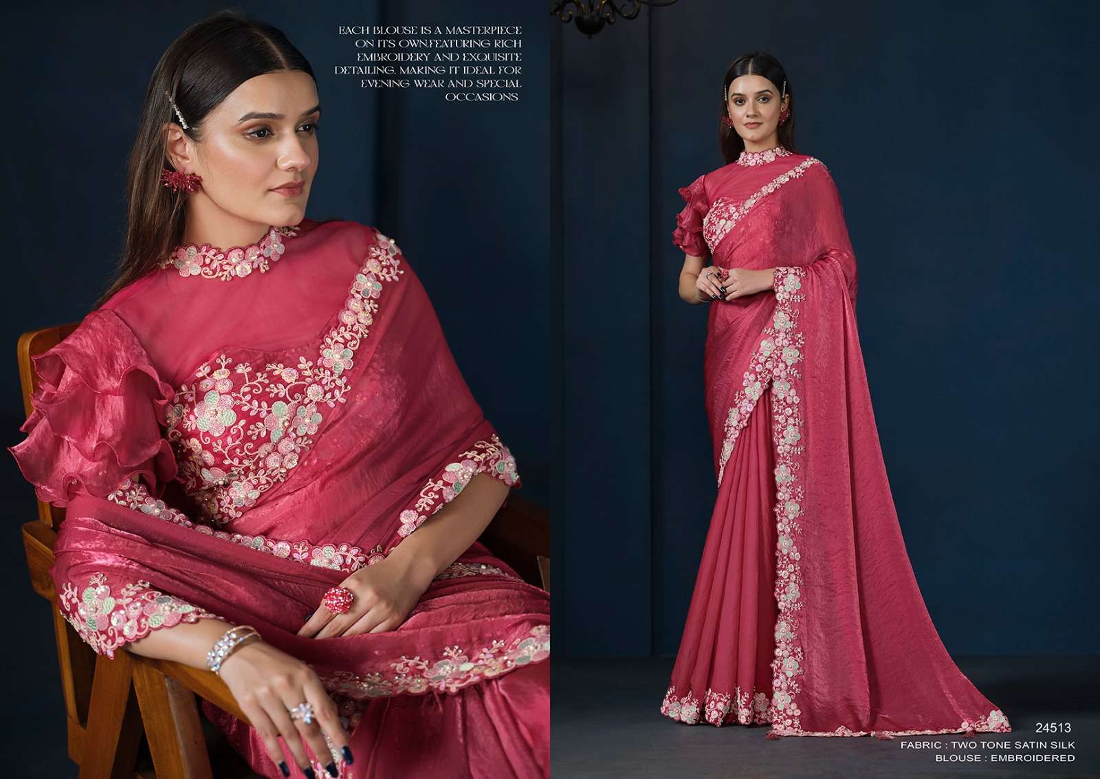 MAHOTSAV PERSENTS MOHMANTHAN 24500 SERIES STARDUST FANCY DESIGNER SAREES CATALOG WHOLESALER AND EXPORTER IN SURAT 