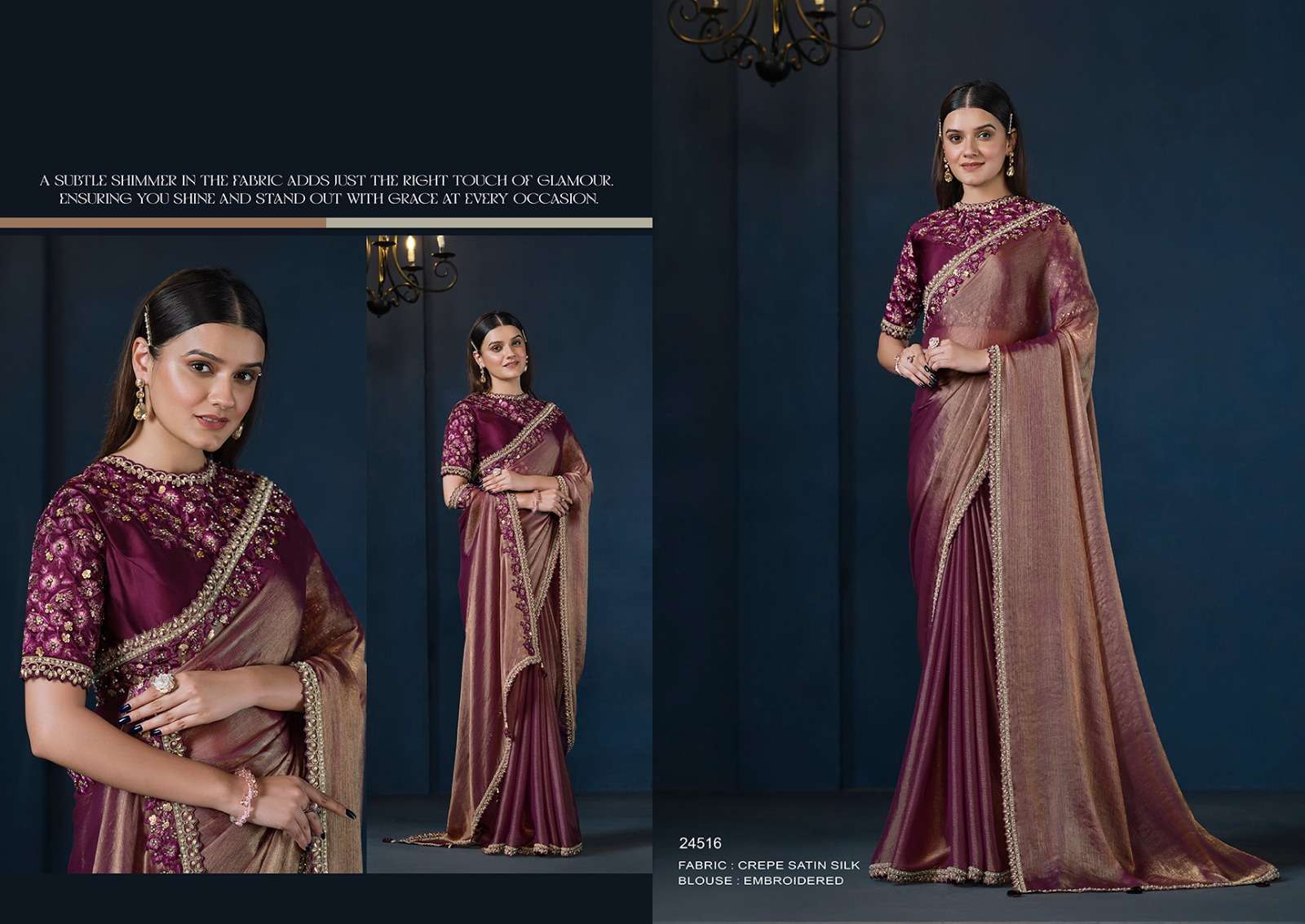 MAHOTSAV PERSENTS MOHMANTHAN 24500 SERIES STARDUST FANCY DESIGNER SAREES CATALOG WHOLESALER AND EXPORTER IN SURAT 