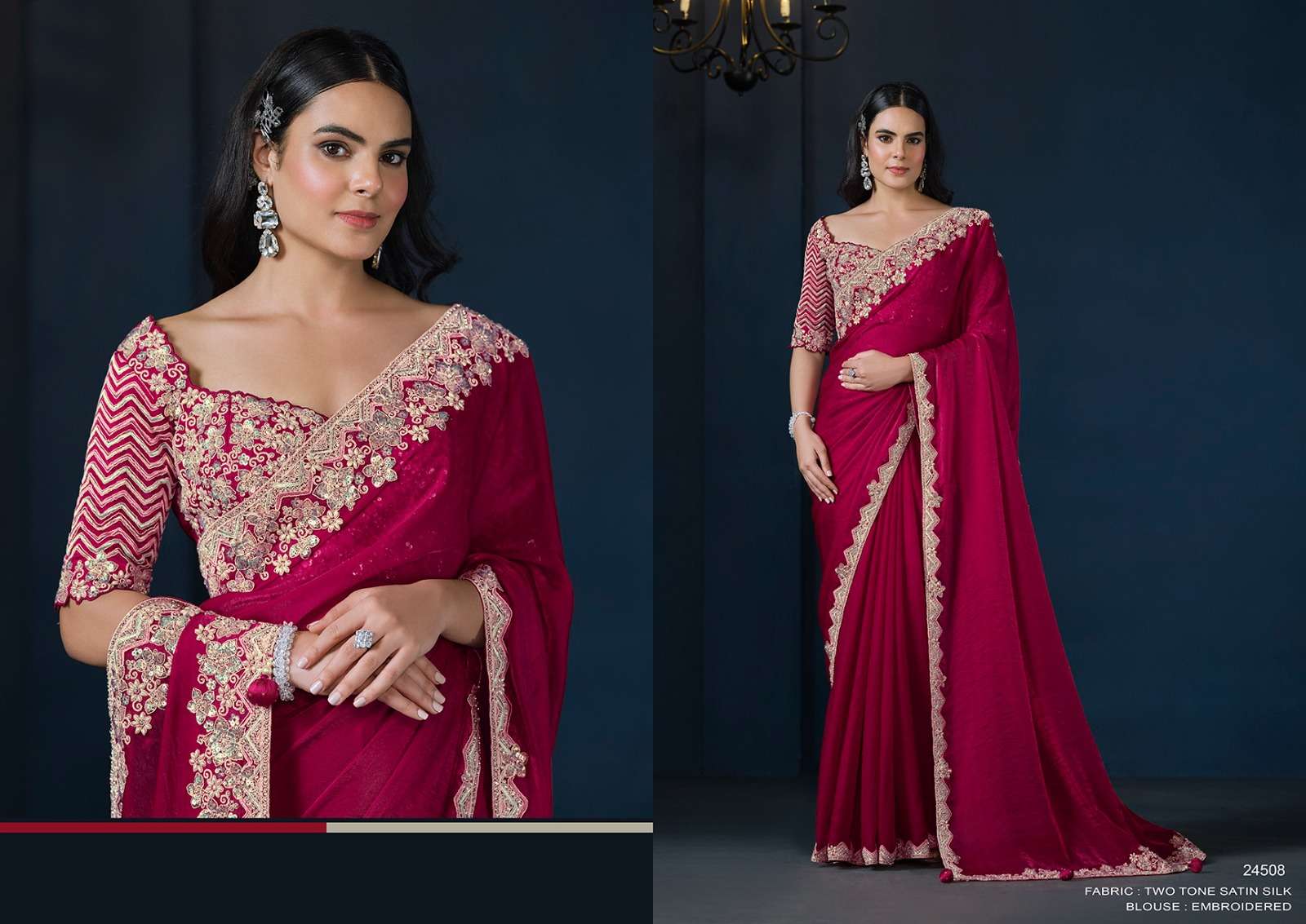 MAHOTSAV PERSENTS MOHMANTHAN 24500 SERIES STARDUST FANCY DESIGNER SAREES CATALOG WHOLESALER AND EXPORTER IN SURAT 