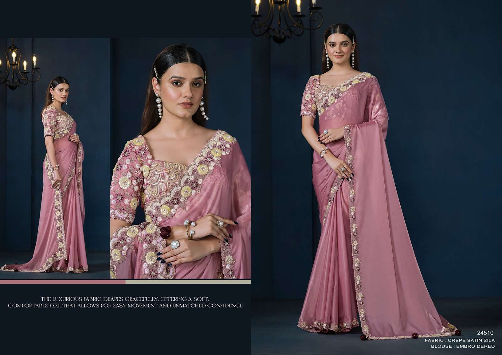 MAHOTSAV PERSENTS MOHMANTHAN 24500 SERIES STARDUST FANCY DESIGNER SAREES CATALOG WHOLESALER AND EXPORTER IN SURAT 