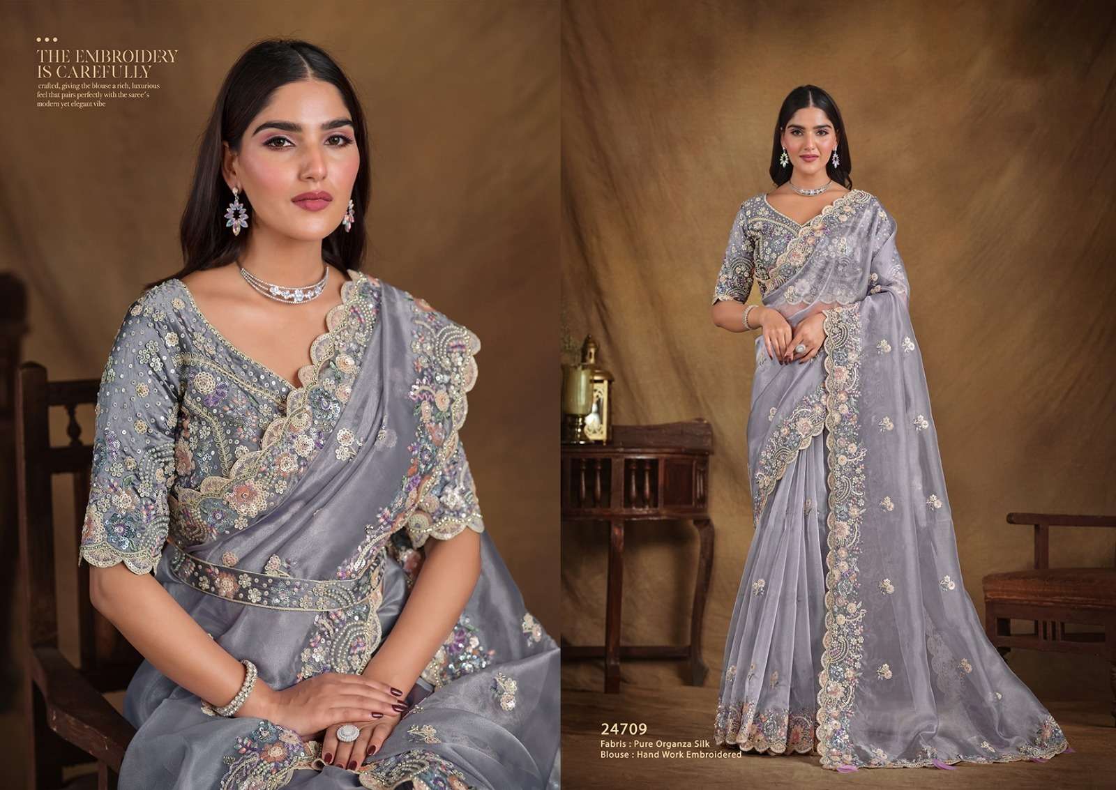 MAHOTSAV PERSENTS MOHMANTHAN 24700 SERIES TARINI FANCY DESIGNER SAREES CATALOG WHOLESALER AND EXPORTER IN SURAT 