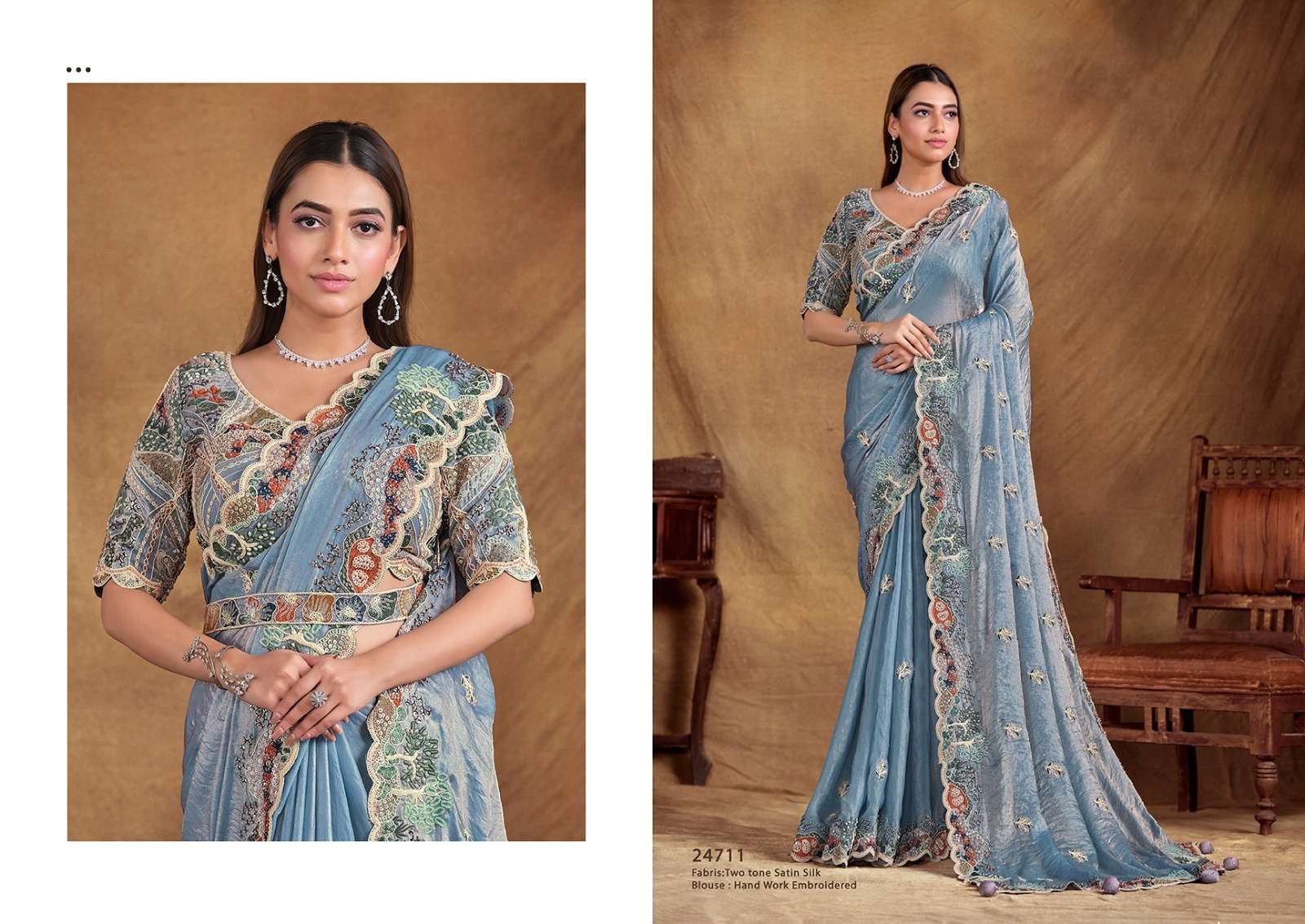 MAHOTSAV PERSENTS MOHMANTHAN 24700 SERIES TARINI FANCY DESIGNER SAREES CATALOG WHOLESALER AND EXPORTER IN SURAT 