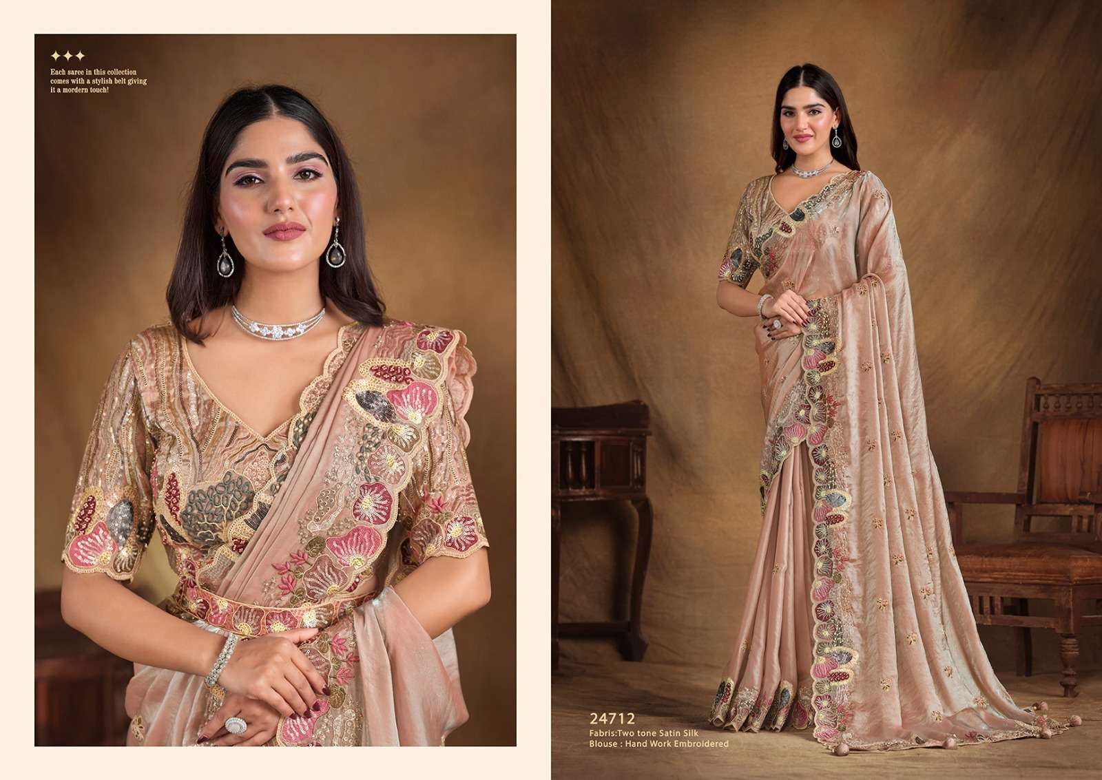 MAHOTSAV PERSENTS MOHMANTHAN 24700 SERIES TARINI FANCY DESIGNER SAREES CATALOG WHOLESALER AND EXPORTER IN SURAT 