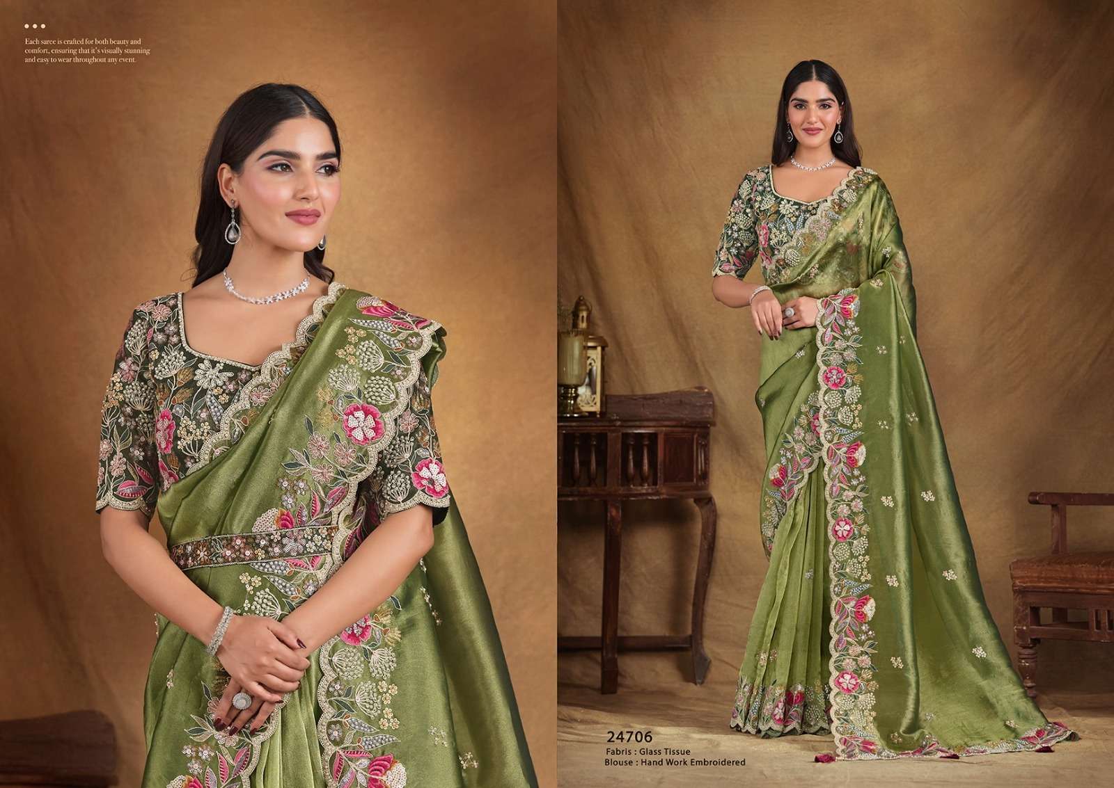 MAHOTSAV PERSENTS MOHMANTHAN 24700 SERIES TARINI FANCY DESIGNER SAREES CATALOG WHOLESALER AND EXPORTER IN SURAT 
