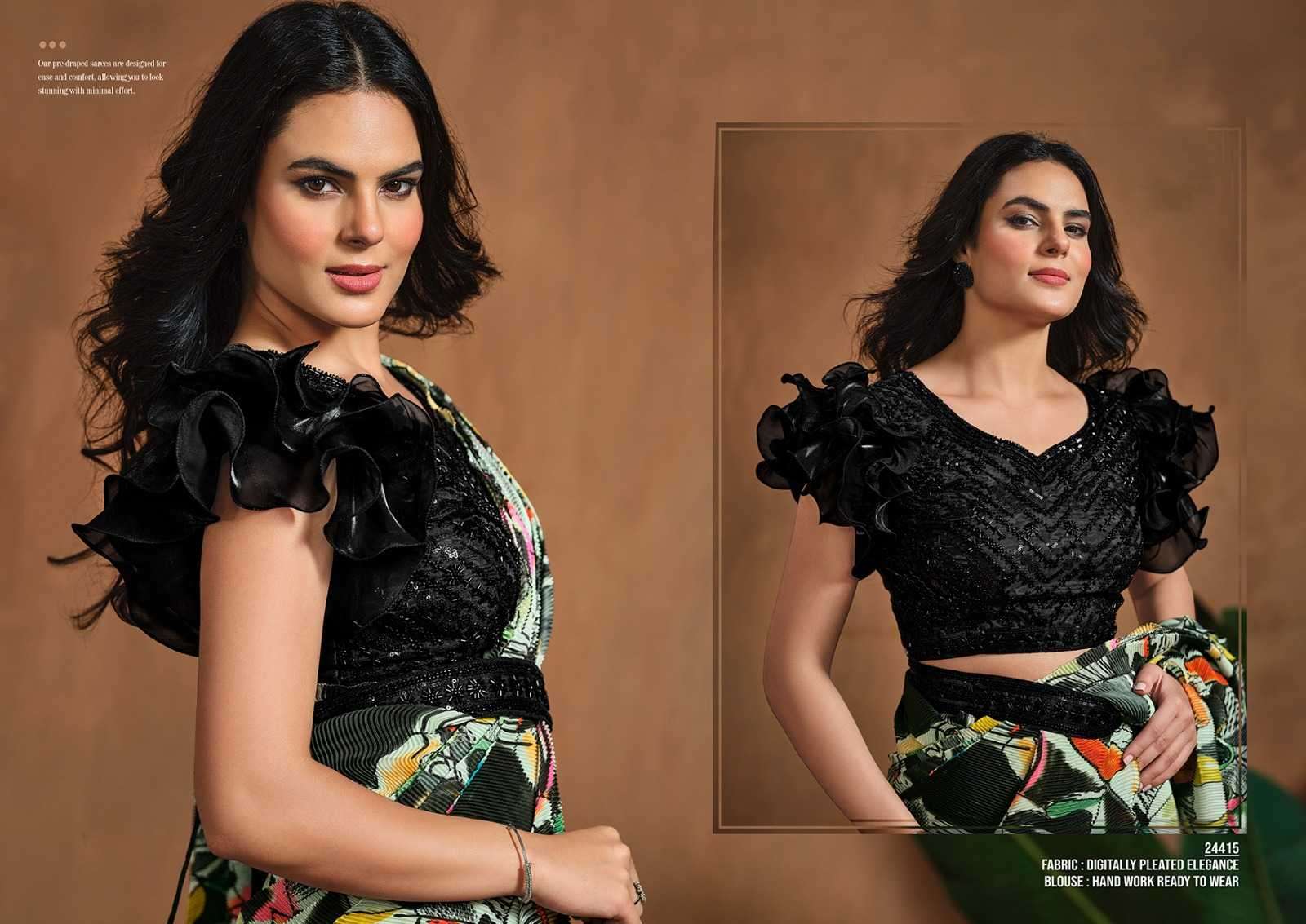 MAHOTSAV PRESENTS MOHMANTHAN 24400 SERIES ADAH TRENDY DESIGNER READY TO WEAR SAREE CATALOG WHOLESALER AND EXPORTER IN SURAT