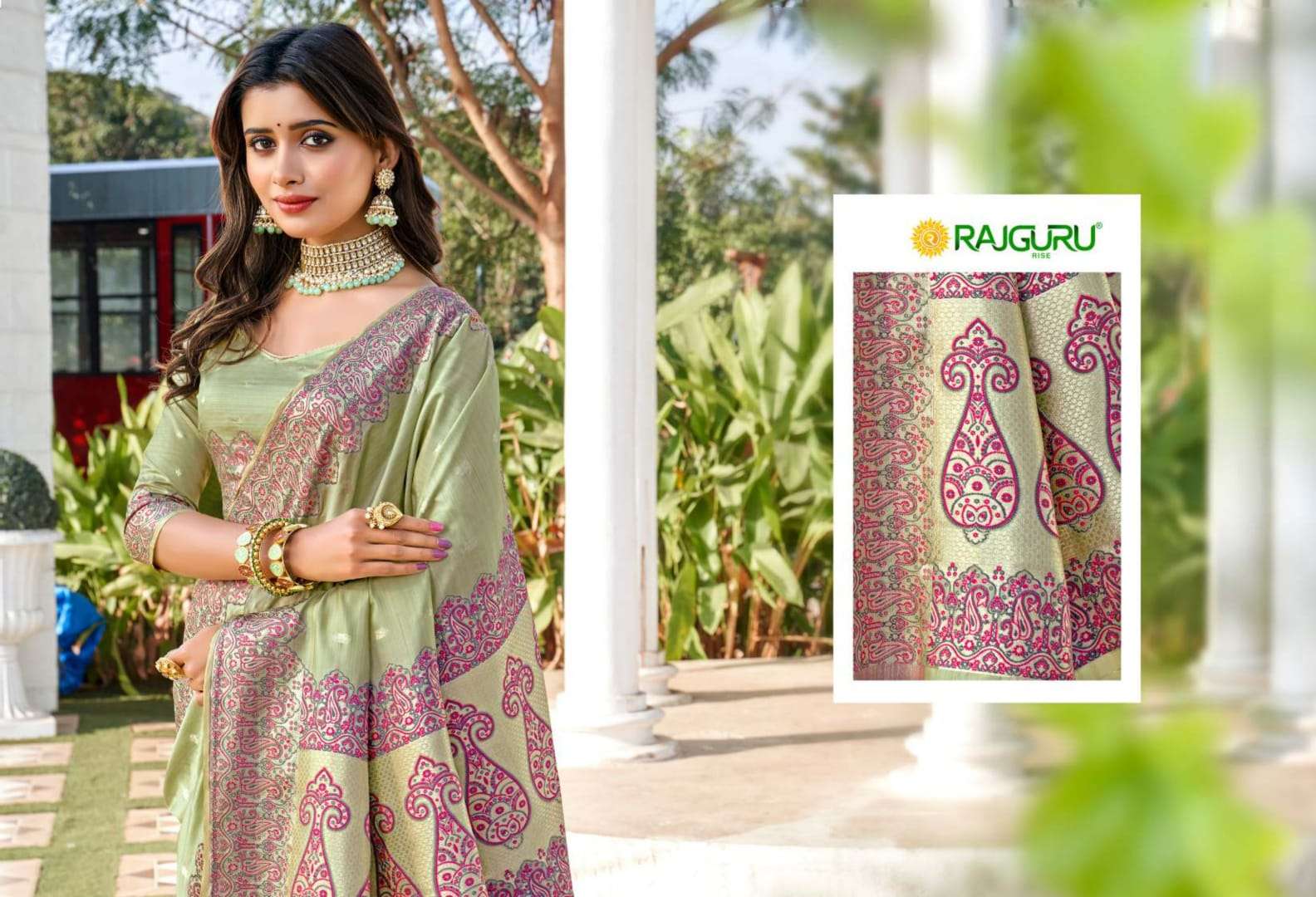 RAJGURU PRESENTS JEMINA SILK FANCY TOP DYED SAREES CATALOG WHOLESALER AND EXPORTER 