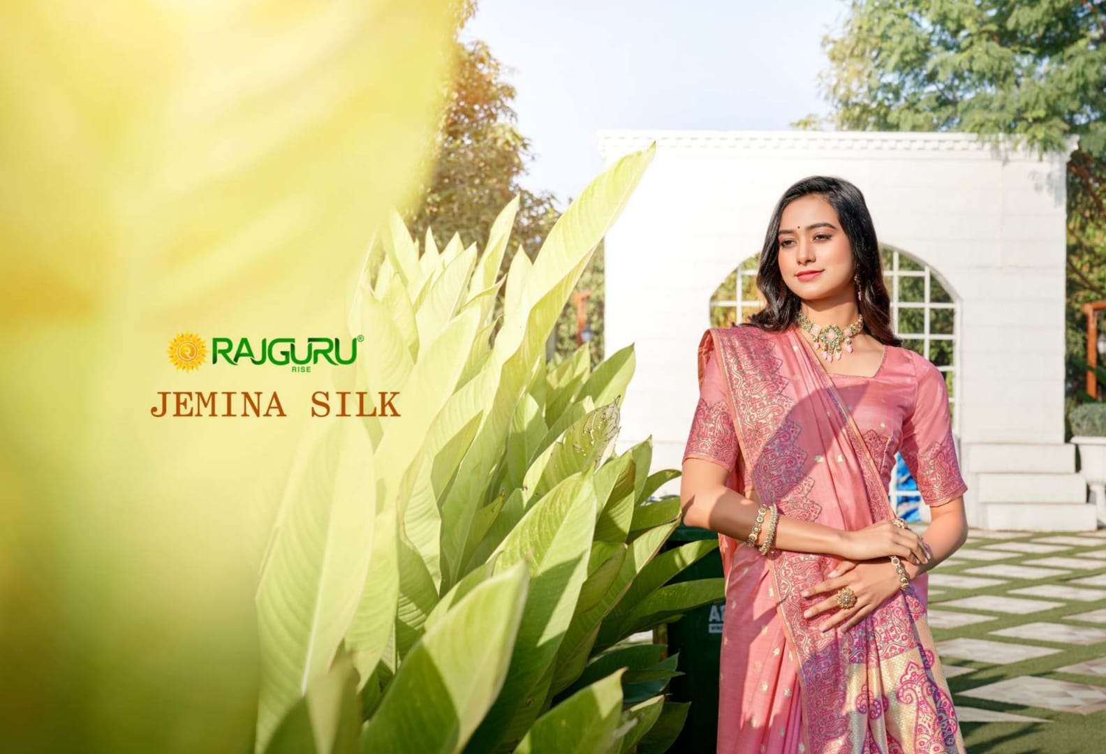 RAJGURU PRESENTS JEMINA SILK FANCY TOP DYED SAREES CATALOG WHOLESALER AND EXPORTER 
