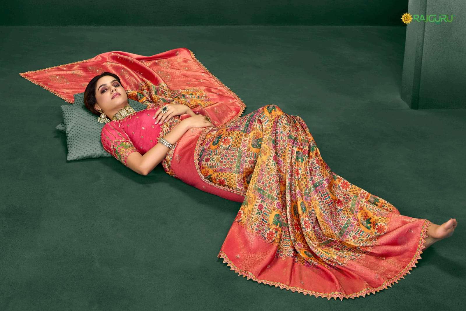 RAJGURU PRESENTS NANDI DESIGNER FANCY SAREES CATALOG WHOLESALER AND EXPORTER IN SURAT CATALOG WHOLESALER AND EXPORTER IN SURAT 