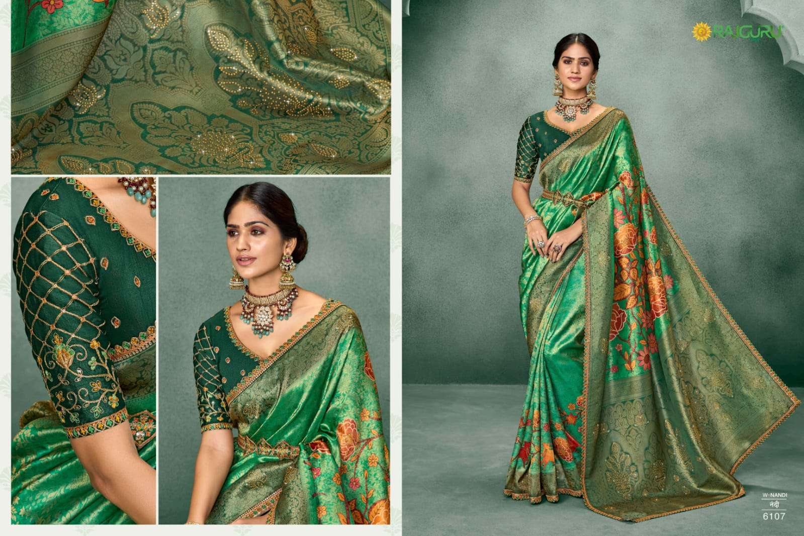 RAJGURU PRESENTS NANDI DESIGNER FANCY SAREES CATALOG WHOLESALER AND EXPORTER IN SURAT CATALOG WHOLESALER AND EXPORTER IN SURAT 