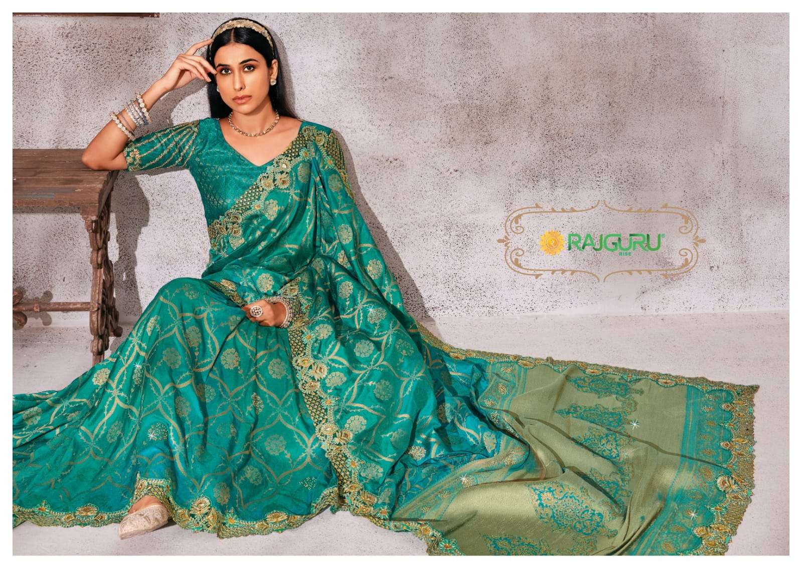 RAJGURU PRESENTS SHUBHMILAN DESIGNER FANCY SAREES CATALOG WHOLESALER AND EXPORTER IN SURAT