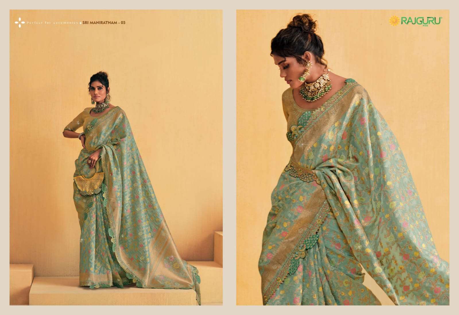 RAJGURU PRESENTS SRI MANITANAM VOL-2 DESIGNER FANCY SAREES CATALOG WHOLESALER AND EXPORTER IN SURAT CATALOG WHOLESALER AND EXPORTER IN SURAT 