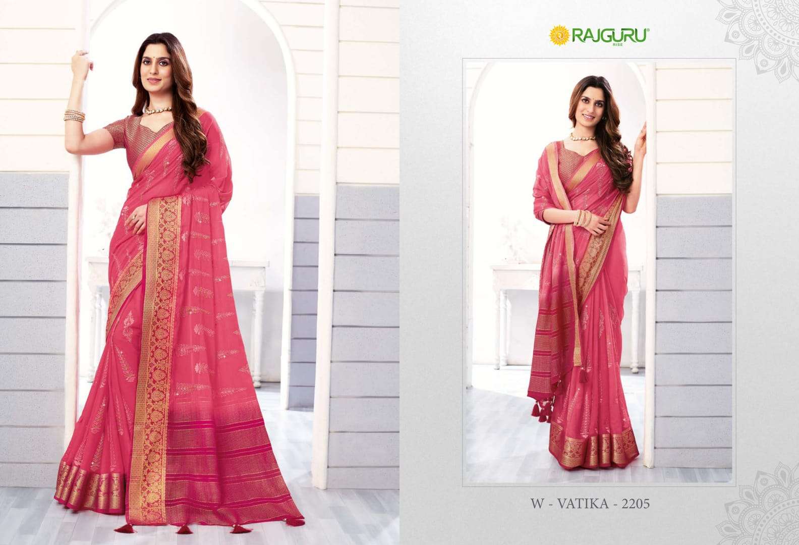 RAJGURU PRESENTS VATIKA DESIGNER FANCY SAREES CATALOG WHOLESALER AND EXPORTER IN SURAT CATALOG WHOLESALER AND EXPORTER IN SURAT 