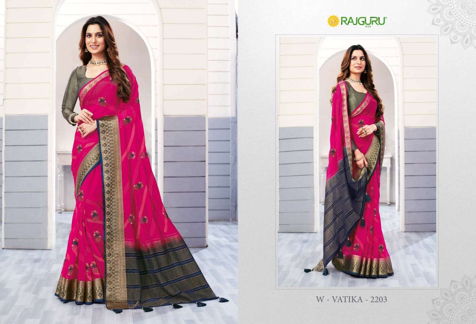 RAJGURU PRESENTS VATIKA DESIGNER FANCY SAREES CATALOG WHOLESALER AND EXPORTER IN SURAT CATALOG WHOLESALER AND EXPORTER IN SURAT 