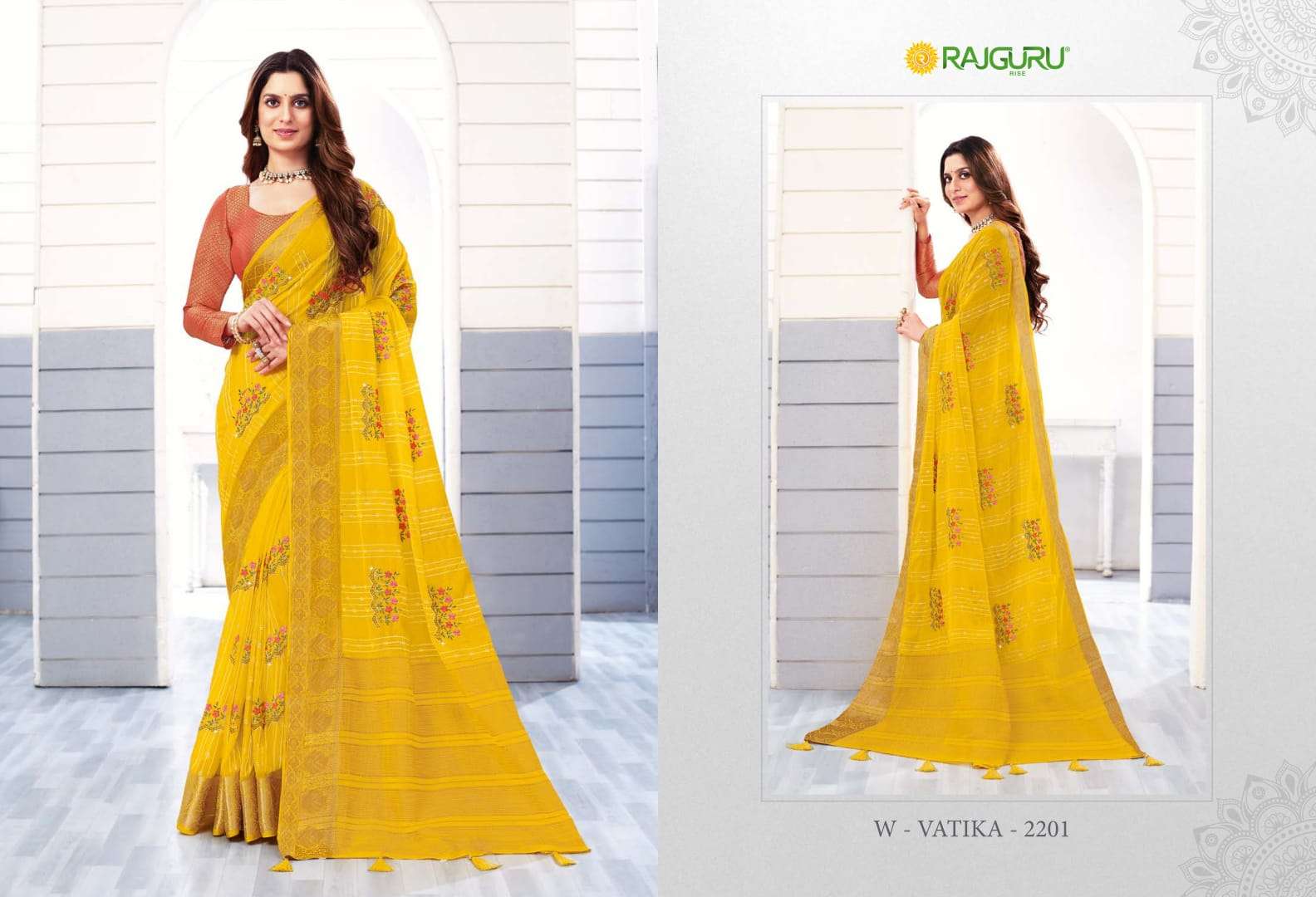 RAJGURU PRESENTS VATIKA DESIGNER FANCY SAREES CATALOG WHOLESALER AND EXPORTER IN SURAT CATALOG WHOLESALER AND EXPORTER IN SURAT 