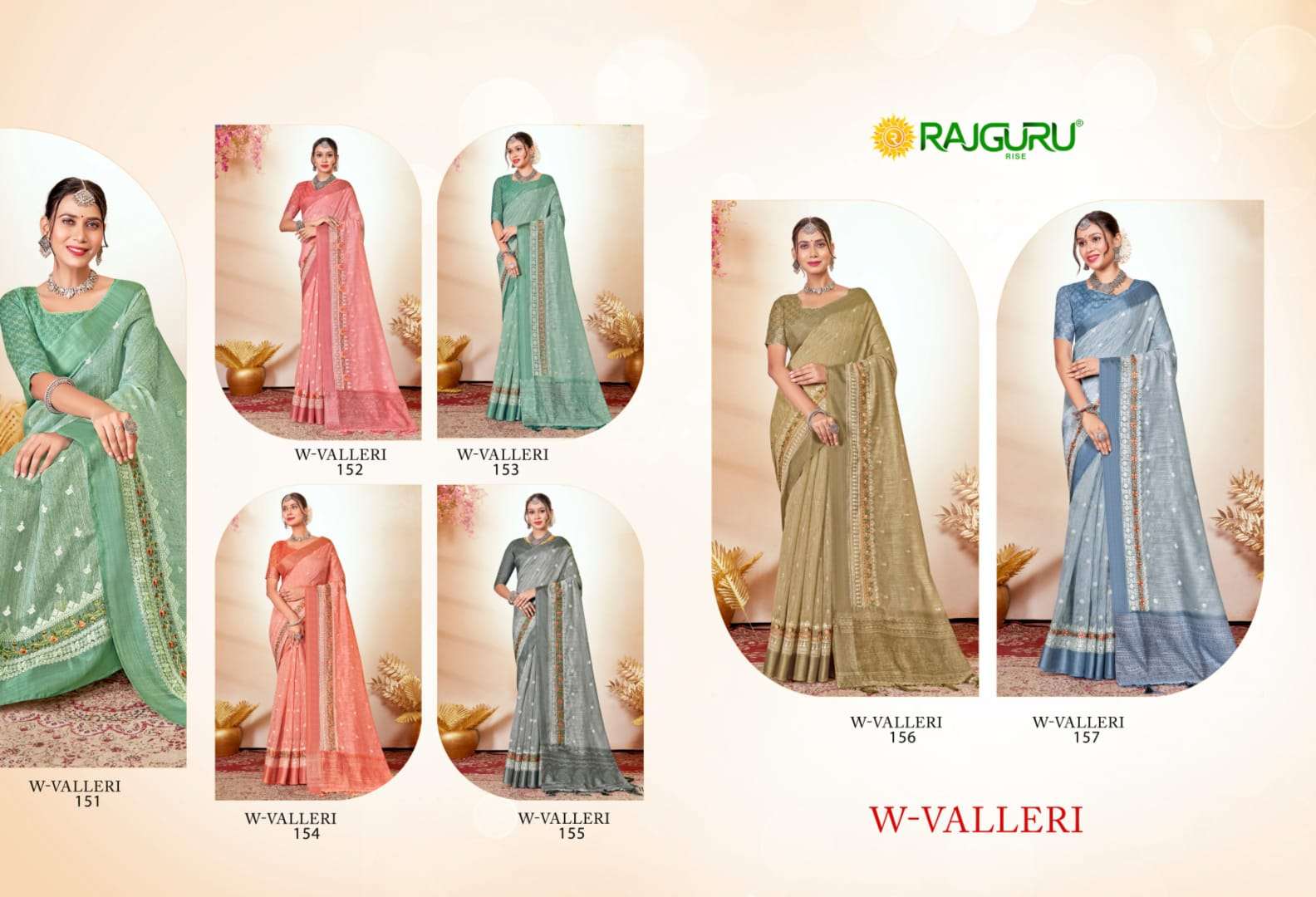 RAJGURU PRESENTS W-VALLERI DESIGNER FANCY SAREES CATALOG WHOLESALER AND EXPORTER IN SURAT CATALOG WHOLESALER AND EXPORTER IN SURAT 