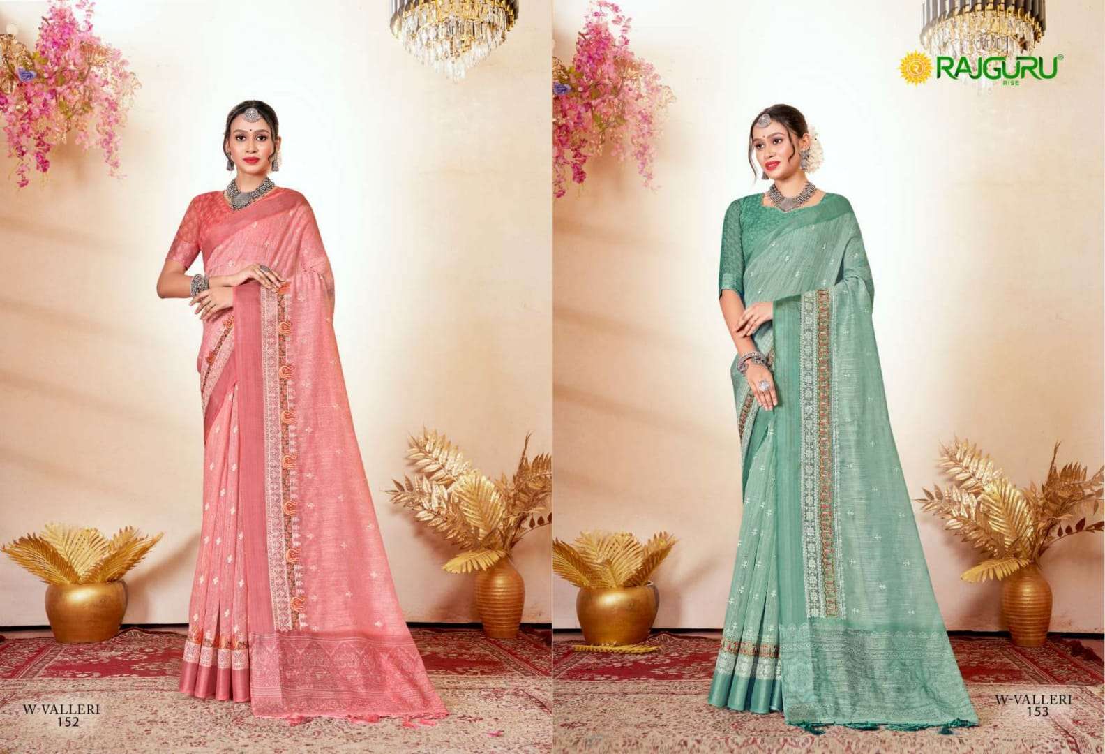 RAJGURU PRESENTS W-VALLERI DESIGNER FANCY SAREES CATALOG WHOLESALER AND EXPORTER IN SURAT CATALOG WHOLESALER AND EXPORTER IN SURAT 