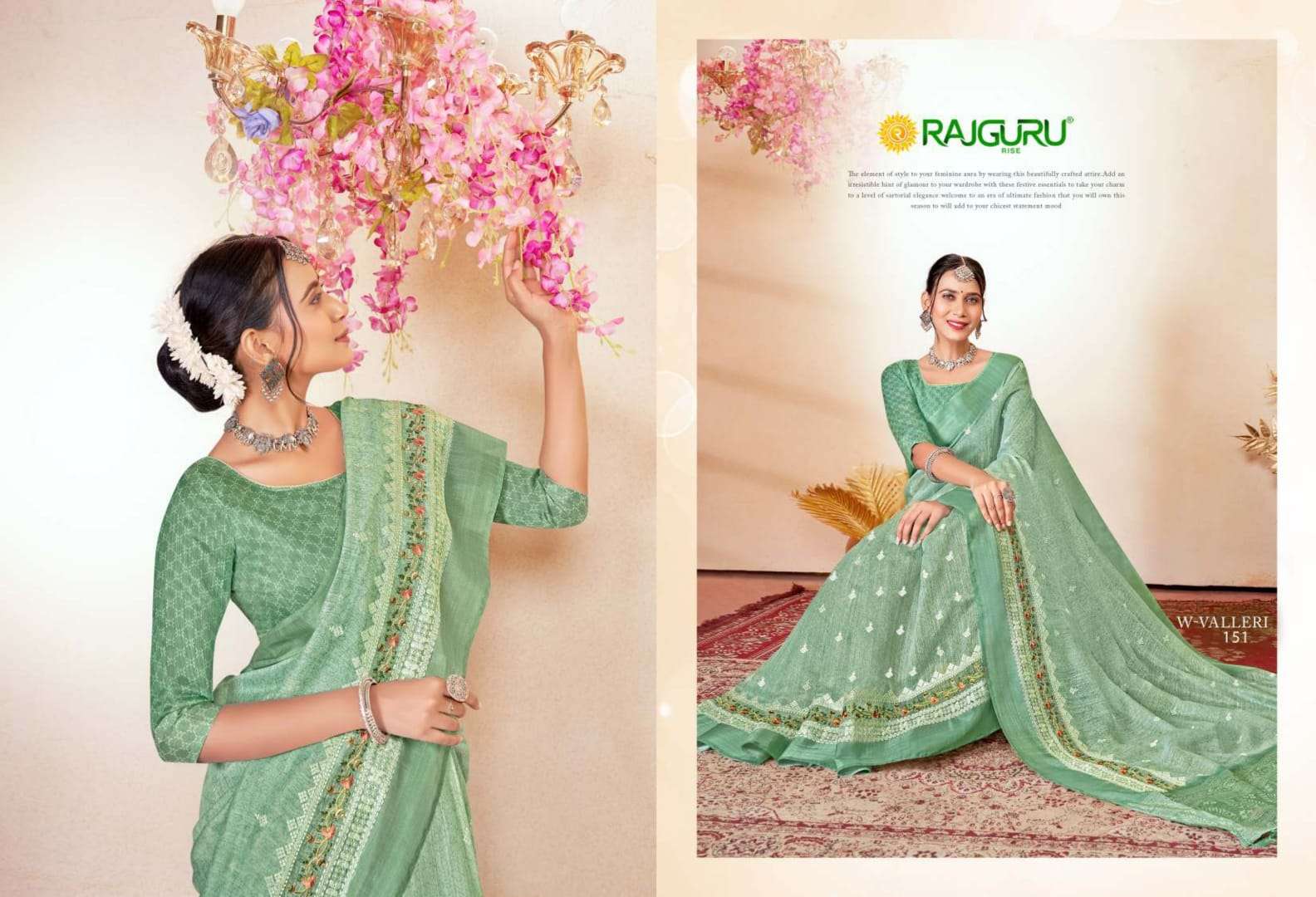 RAJGURU PRESENTS W-VALLERI DESIGNER FANCY SAREES CATALOG WHOLESALER AND EXPORTER IN SURAT CATALOG WHOLESALER AND EXPORTER IN SURAT 