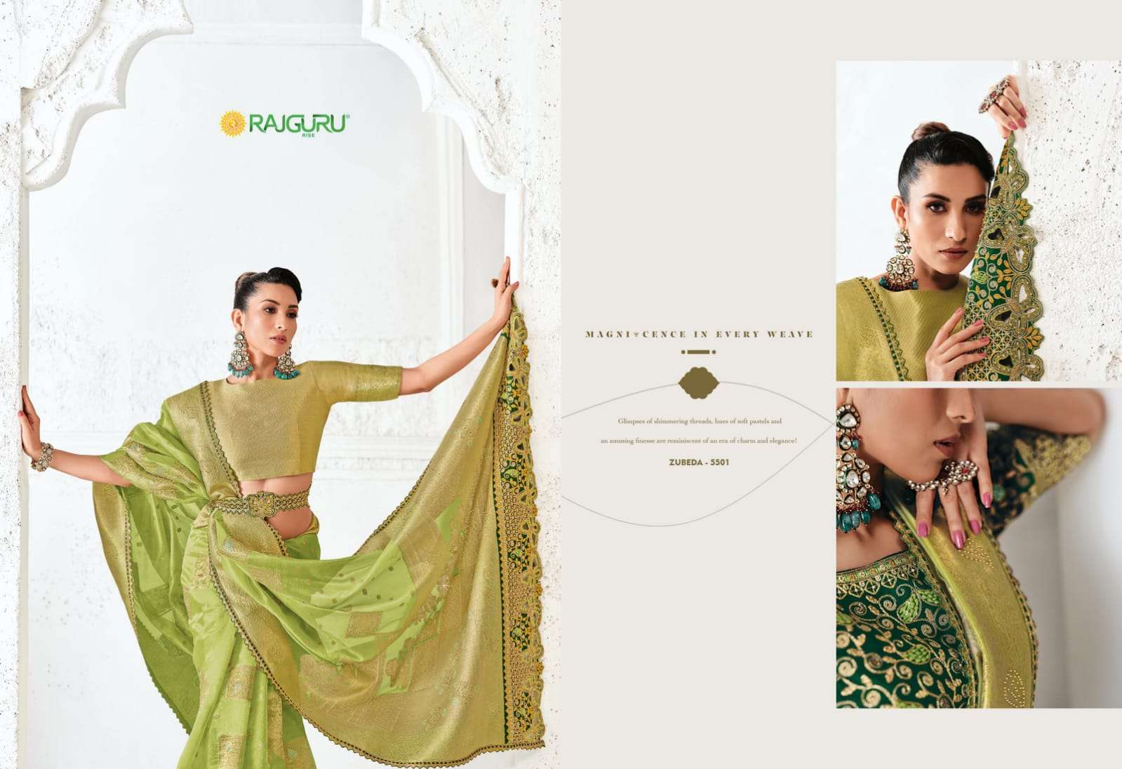 RAJGURU PRESENTS ZUBEDA DESIGNER FANCY SAREES CATALOG WHOLESALER AND EXPORTER IN SURAT