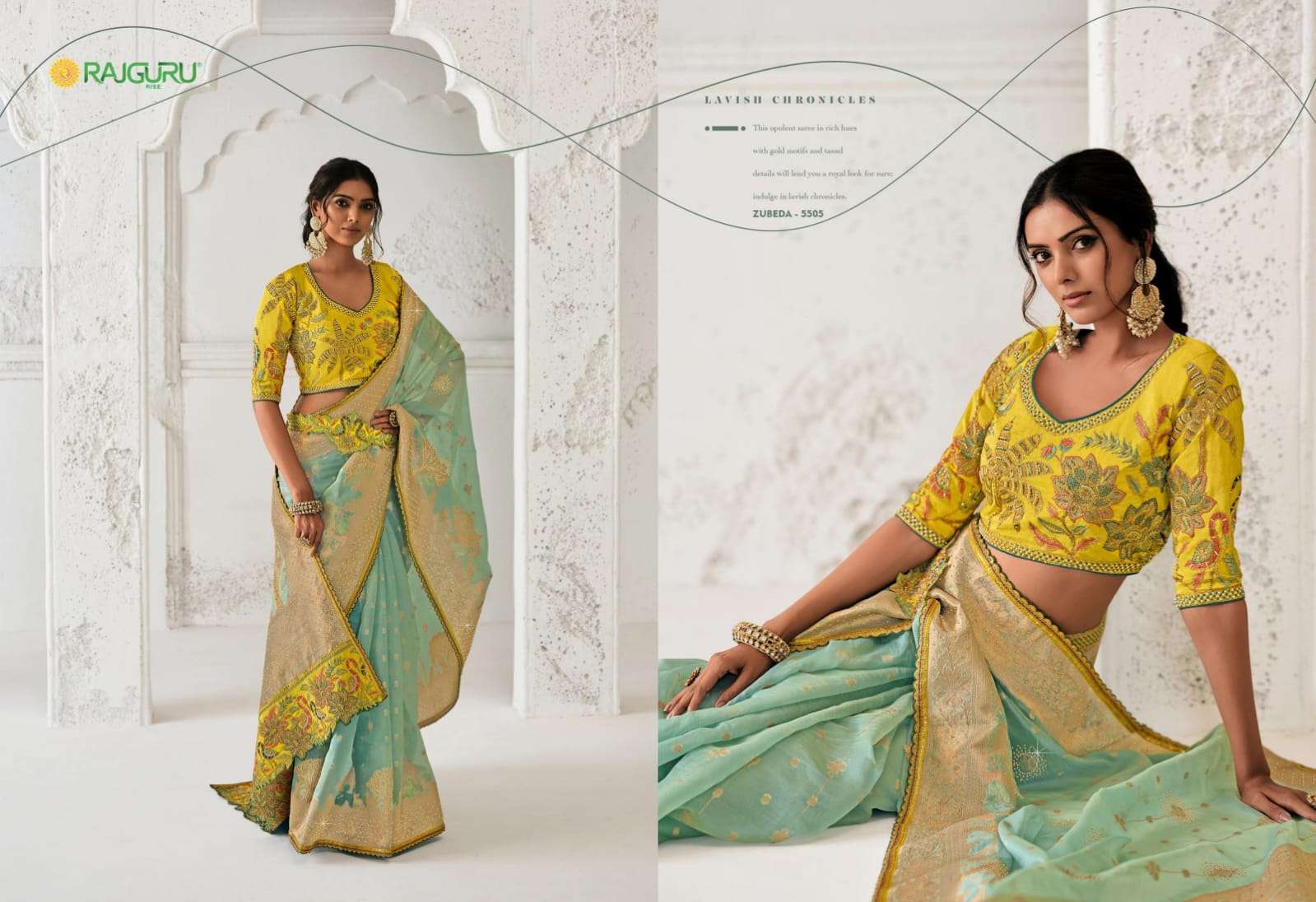 RAJGURU PRESENTS ZUBEDA DESIGNER FANCY SAREES CATALOG WHOLESALER AND EXPORTER IN SURAT