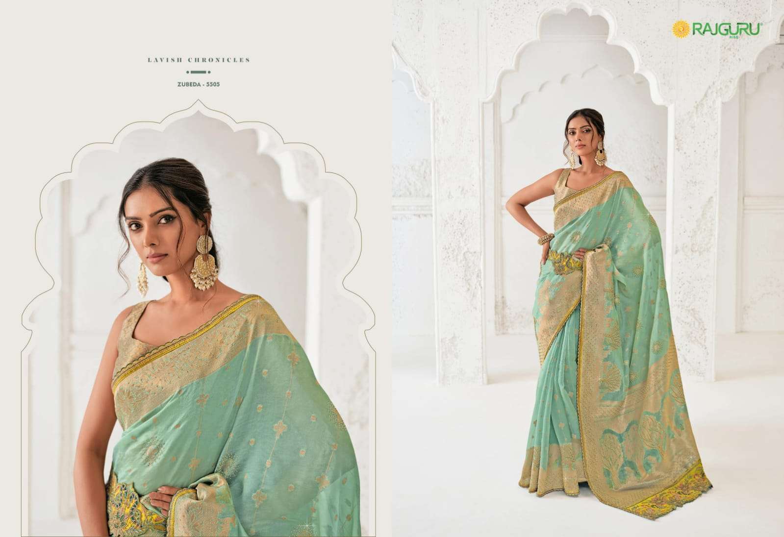 RAJGURU PRESENTS ZUBEDA DESIGNER FANCY SAREES CATALOG WHOLESALER AND EXPORTER IN SURAT