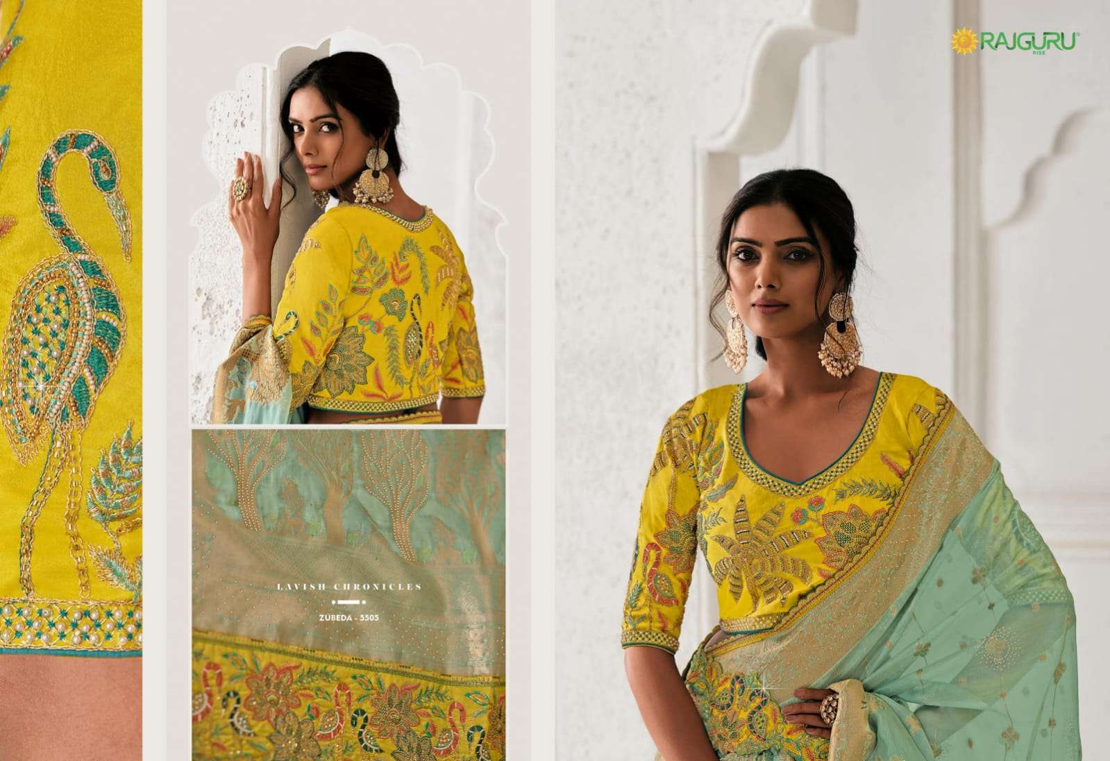 RAJGURU PRESENTS ZUBEDA DESIGNER FANCY SAREES CATALOG WHOLESALER AND EXPORTER IN SURAT