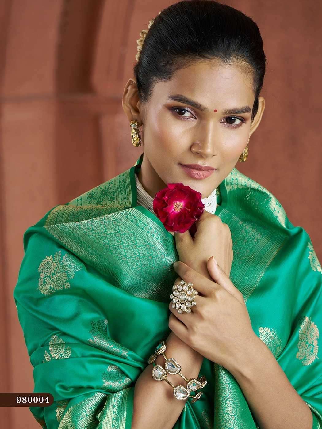 RAJPATH PRESENTS SAVITRI VOL-2 980001-980006 UNIQUE COLOURS BANARASI SAREES CATALOG WHOLESALER AND EXPORTER 