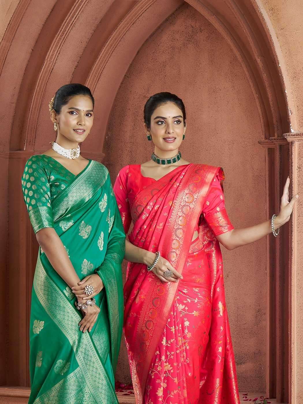 RAJPATH PRESENTS SAVITRI VOL-2 980001-980006 UNIQUE COLOURS BANARASI SAREES CATALOG WHOLESALER AND EXPORTER 