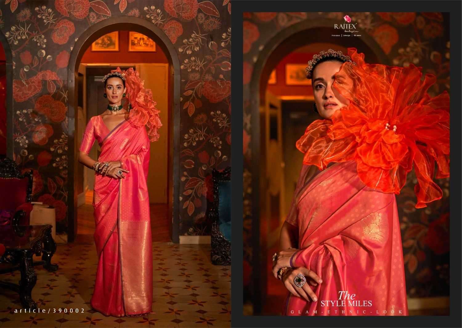 RAJTEX PRESENTS KAAKSHI SILK 390001-390006 HANDLOOM WEAVING SILK FASHIONABLE SAREES CATALOG WHOLESALER AND EXPORTER 