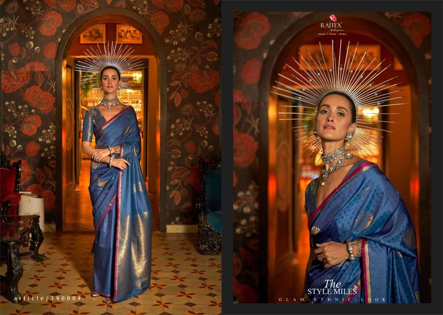 RAJTEX PRESENTS KAAKSHI SILK 390001-390006 HANDLOOM WEAVING SILK FASHIONABLE SAREES CATALOG WHOLESALER AND EXPORTER 